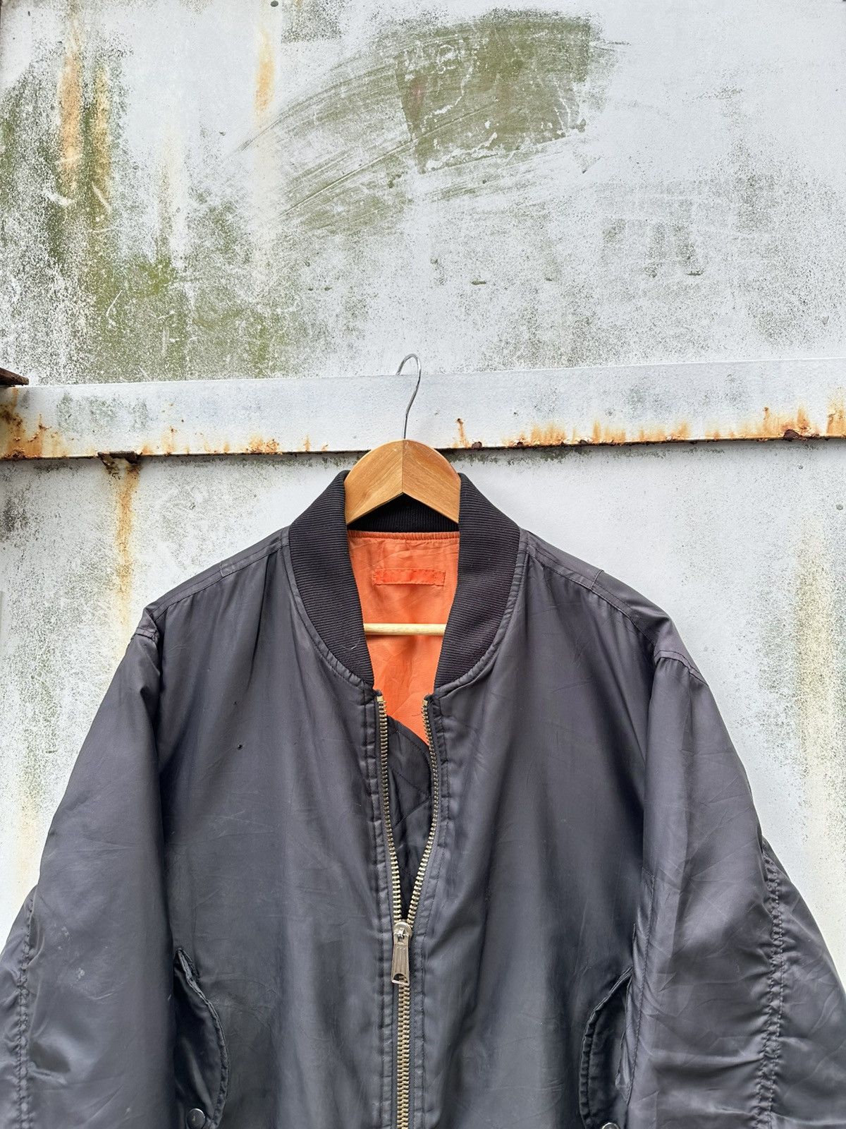 Vintage 👹Vintage THRASHED MA-1 Man Intermediate Bomber Jacket Size US M / EU 48-50 / 2 - 4 Thumbnail