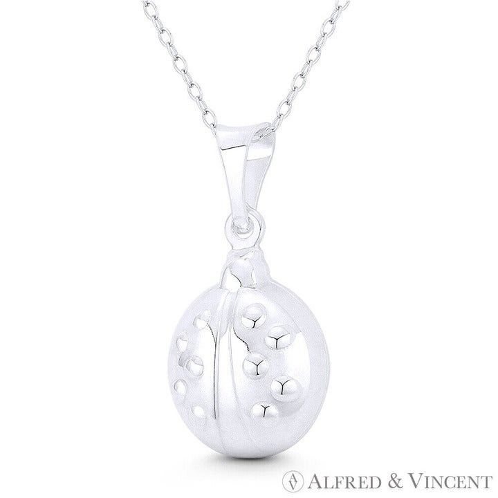 Other Ladybug Insect Charm 3D Pendant in .925 Sterling Silver Size ONE SIZE - 1 Preview