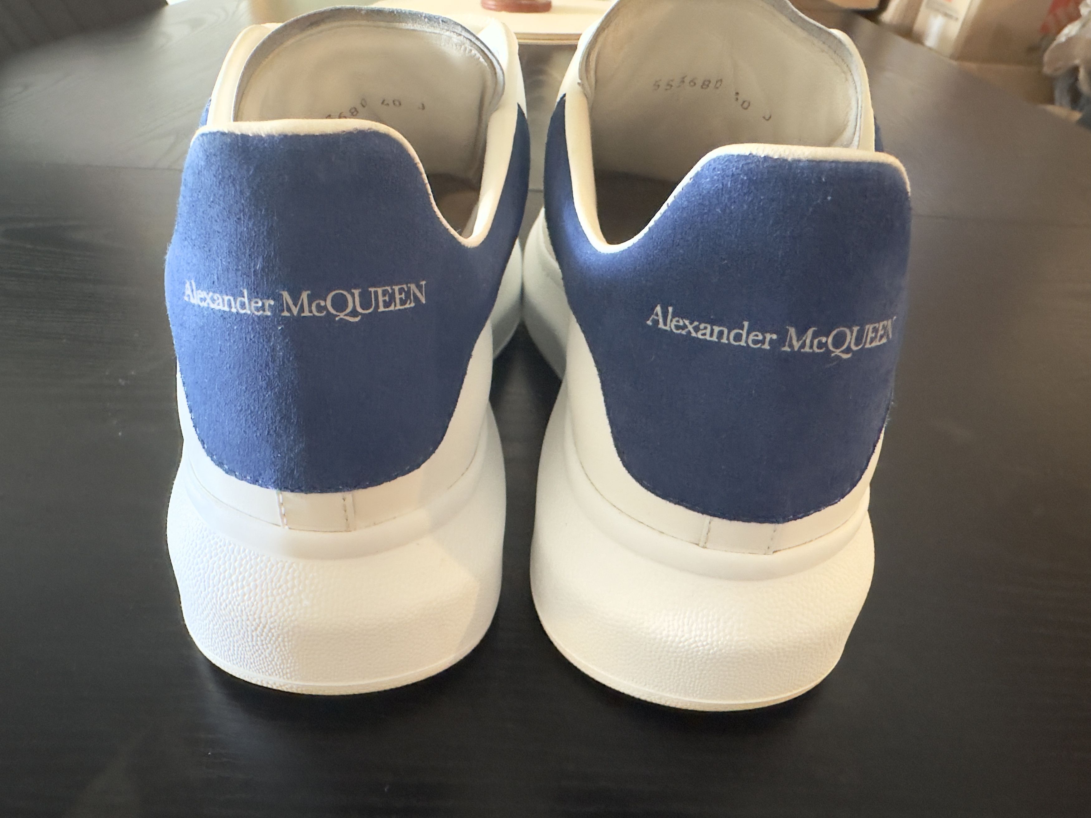 Alexander McQueen Men's Oversized Sneaker in White/Paris Blue Size US 7 / EU 40 - 6 Thumbnail