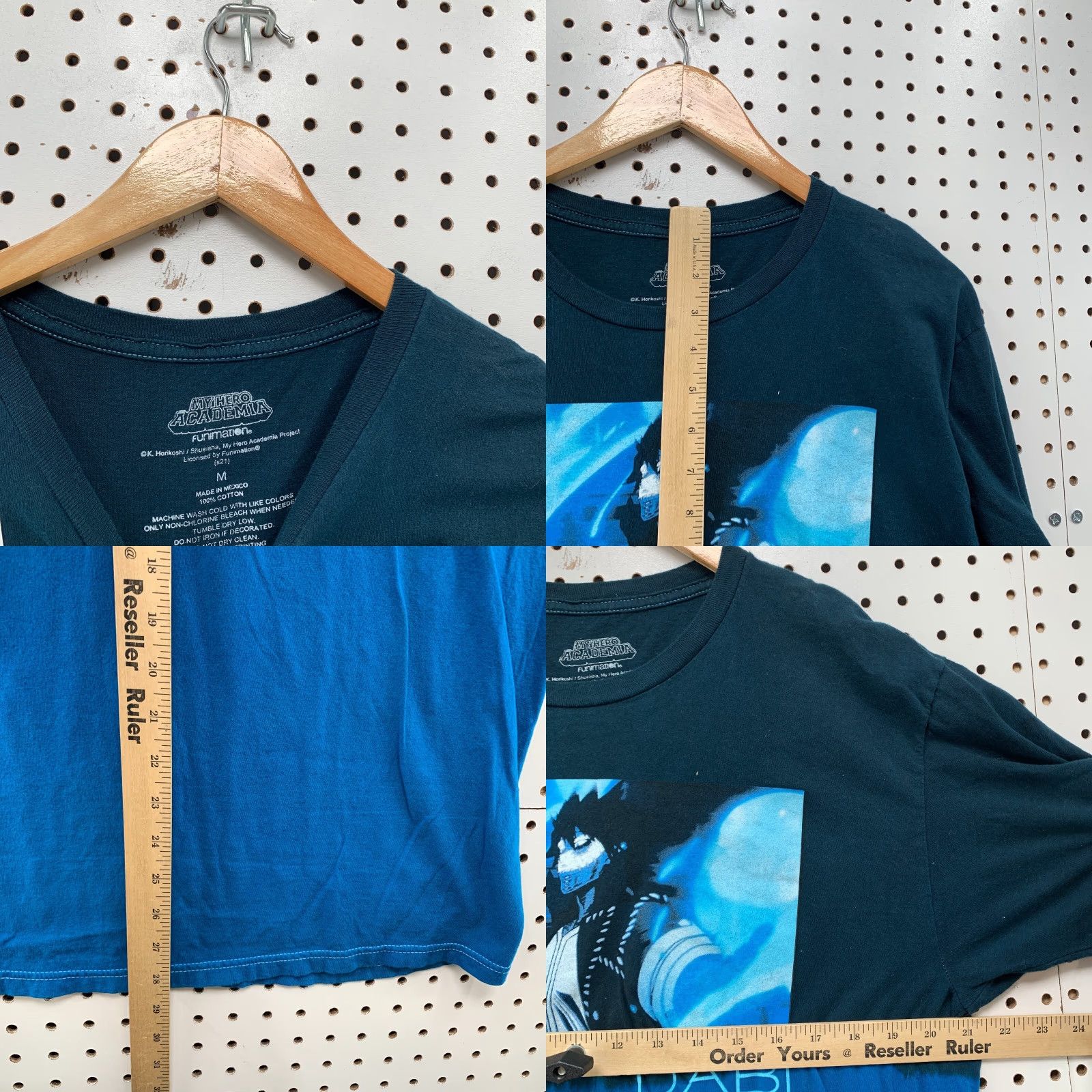 Vintage MY Hero Academia Dani Shirt Mens Medium Anime Blue Black 21x28.5 Shirt Size US M / EU 48-50 / 2 - 8 Thumbnail