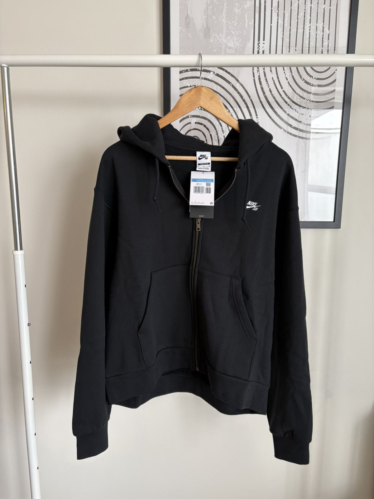 Nike SB Nike SB Zip Hoodie Black Loose Fit Size US M / EU 48-50 / 2 - 1 Thumbnail