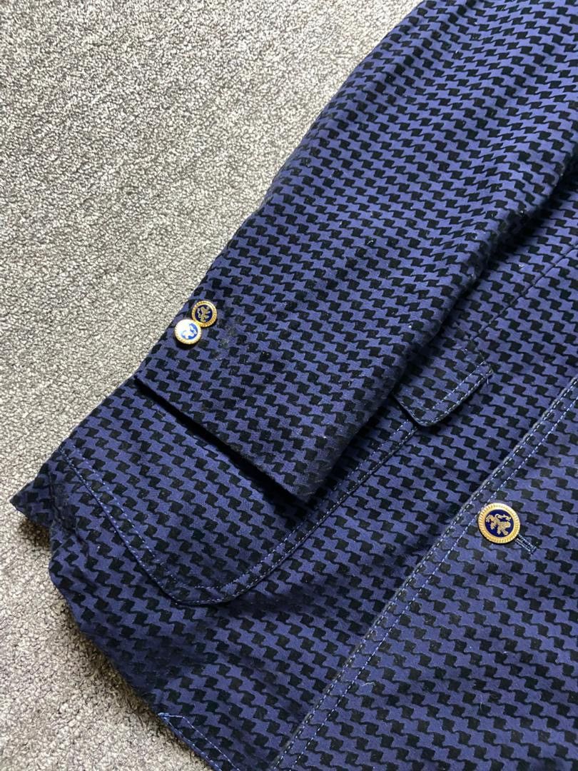 Japanese Brand Mier Clothes Golden Tweed Houndstooth Blazer (184) Size US XS / EU 42 / 0 - 7 Thumbnail