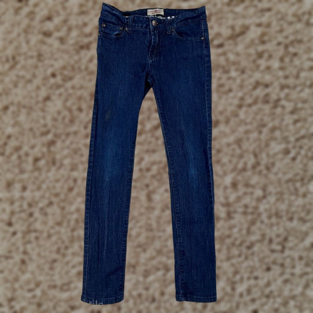 Denime VINTAGE American Style Jeans Skinny Pants Womens 11 Dark Wash Blue Denim Stretch Size 32" / US 10 / IT 46 - 1 Thumbnail