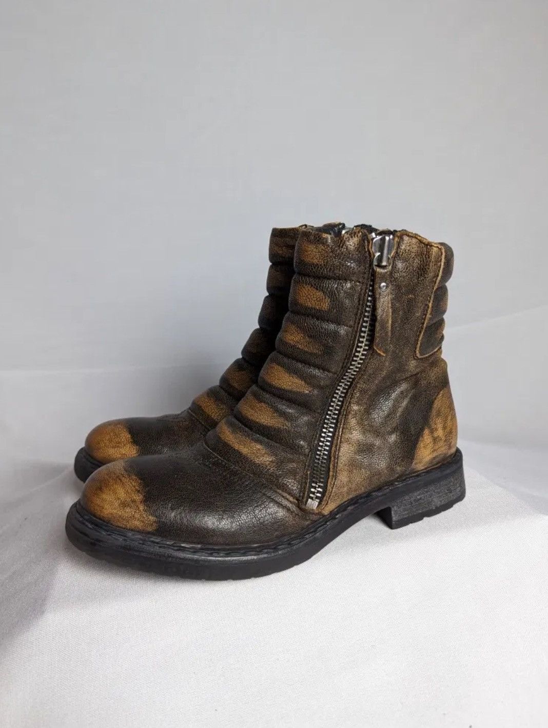 image of 20471120 x Avant Garde Diesel Super Double Zip Boots Like Guidi in Brown, Men's (Size 8)