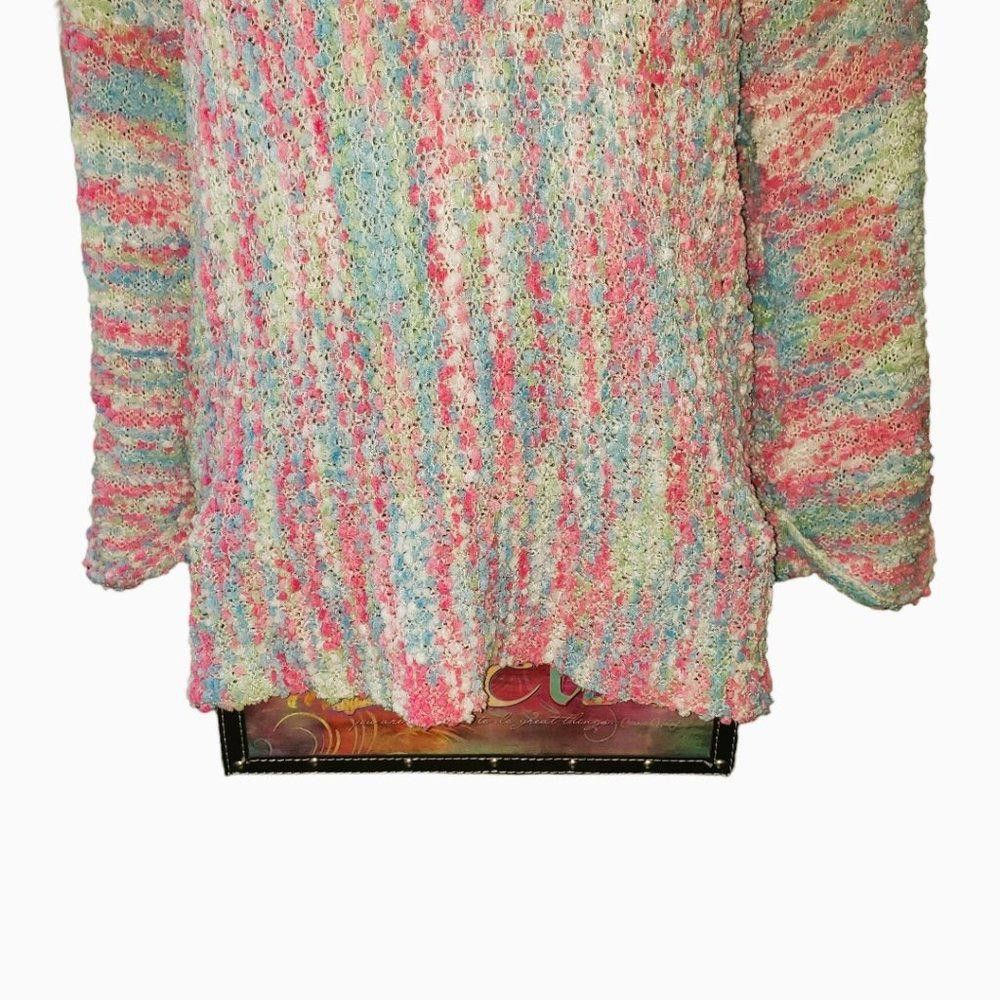 Designer CT768 Ethyl Ladies Pink, Blue & White Long Sleeve Sweater Size L / US 10 / IT 46 - 8 Thumbnail