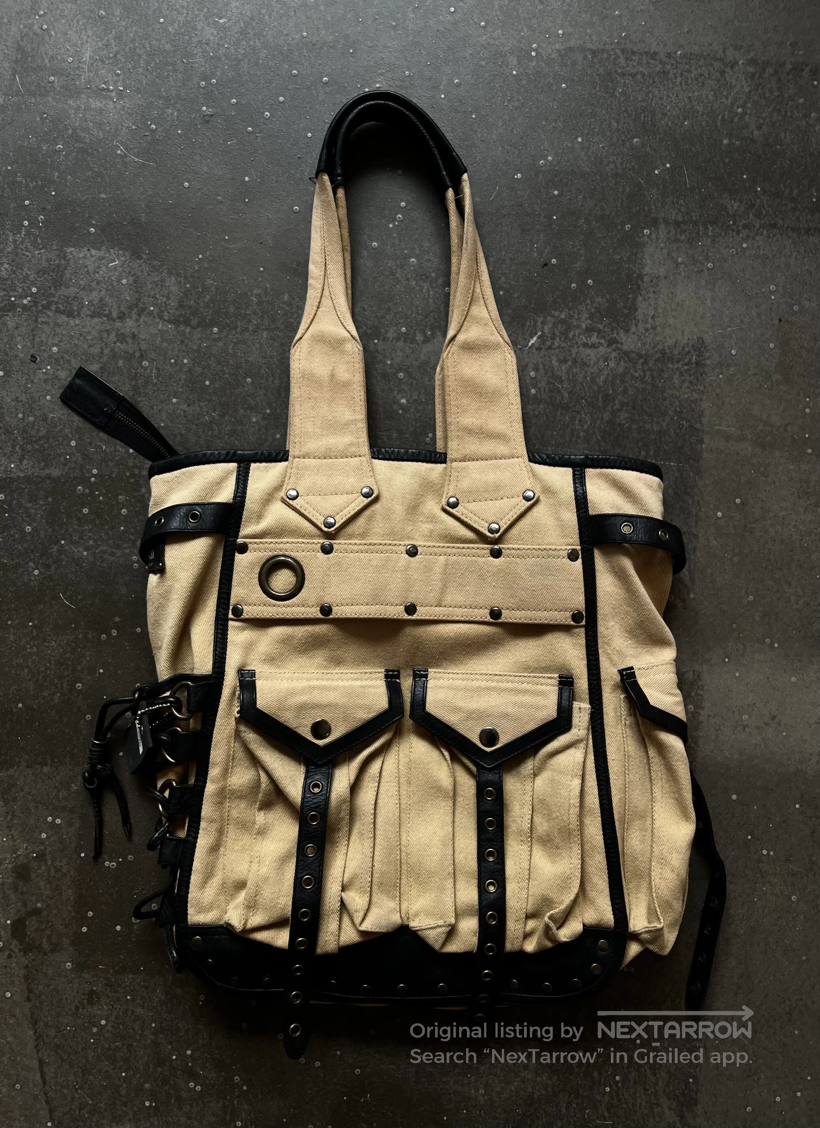 KMRii KMRII Stitch Detail Drawstring Handbag. Size ONE SIZE - 8 Thumbnail