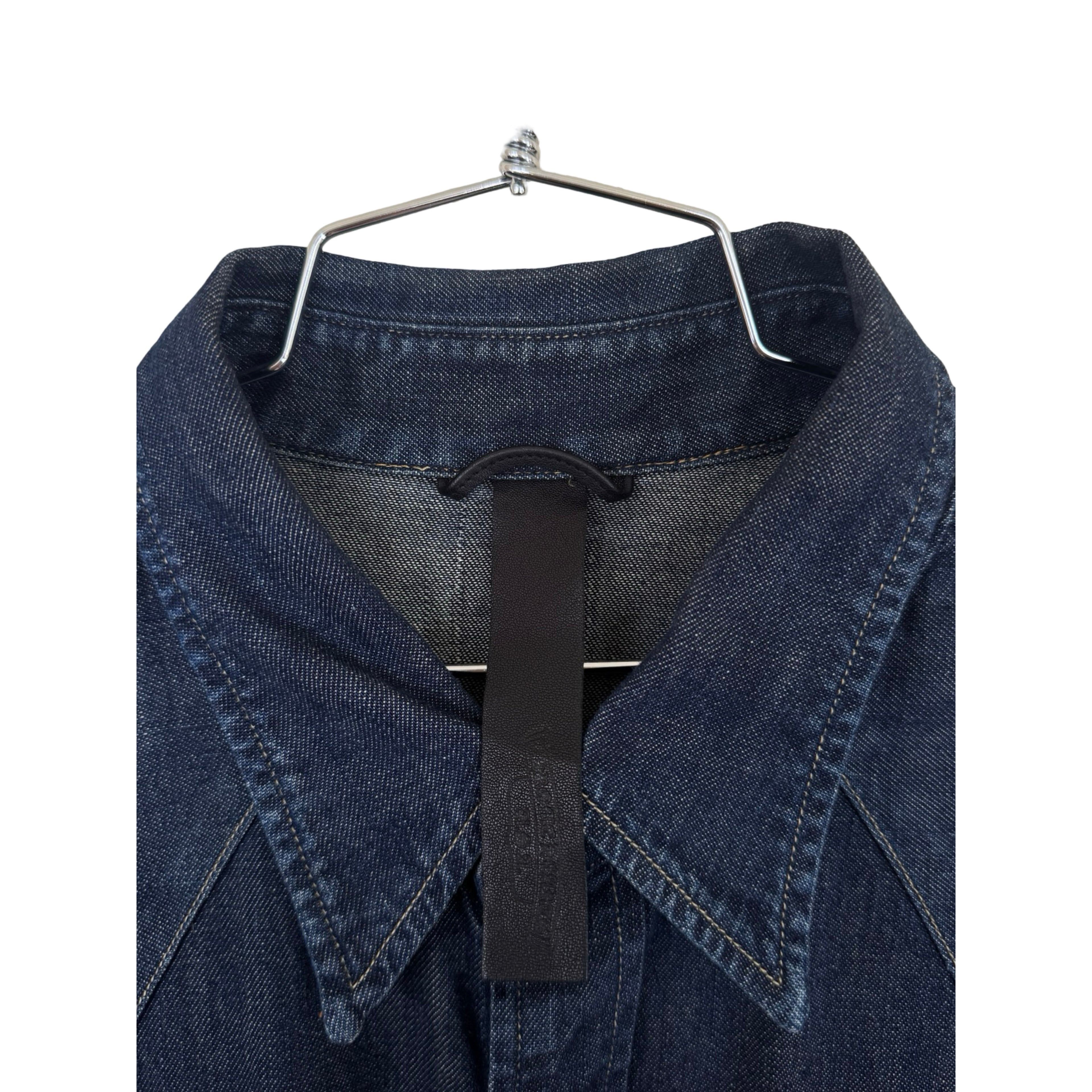 Chrome Hearts CH Levis Dark Blue Denim Shirt With Patches Size US XL / EU 56 / 4 - 7 Thumbnail