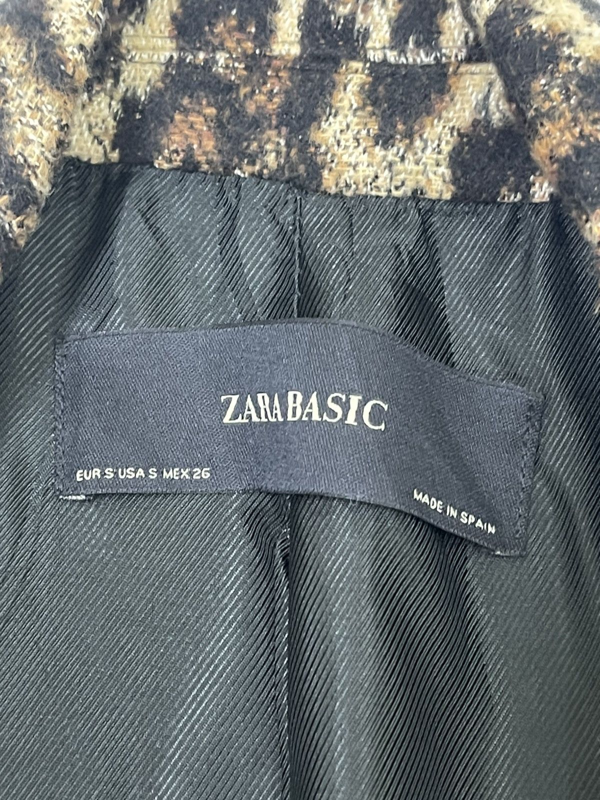 Zara 🔥Vintage Zara Leopard Wool Coat Jacket Size M / US 6-8 / IT 42-44 - 13 Thumbnail