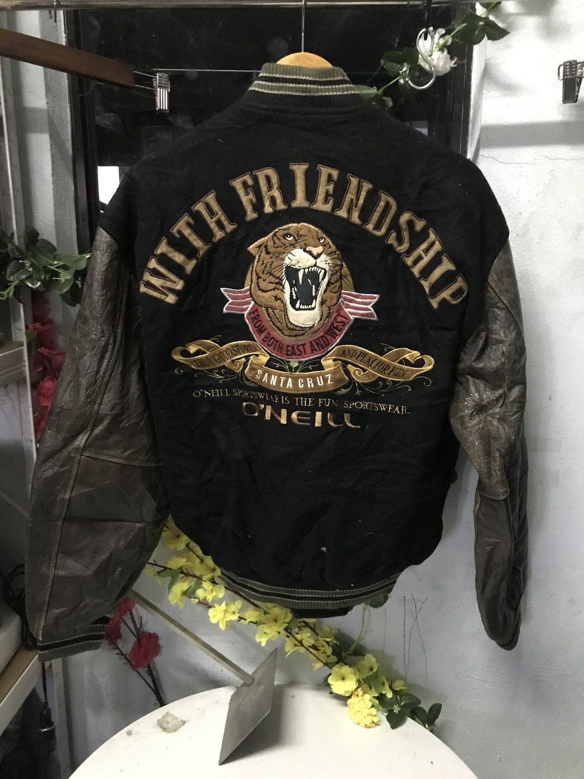 O'Neill VINTAGE ONEILL WOOL LEATHER VARSITY Size US L / EU 52-54 / 3 - 2 Thumbnail