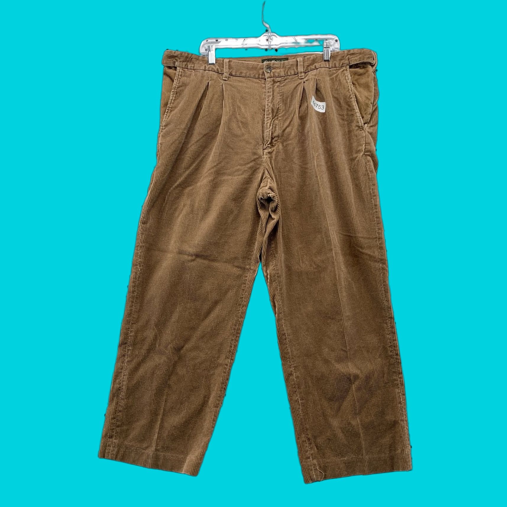 VINTAGE Eddie Bauer Pants Mens 38 Brown Relaxed Baggy Wide Leg Skate Mall 42x28
