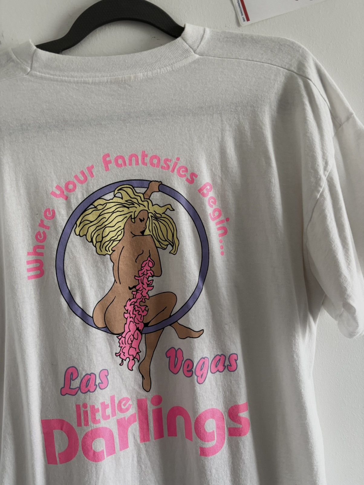 Vintage 90s little darlings strip club t shirt Size US XL / EU 56 / 4 - 4 Thumbnail