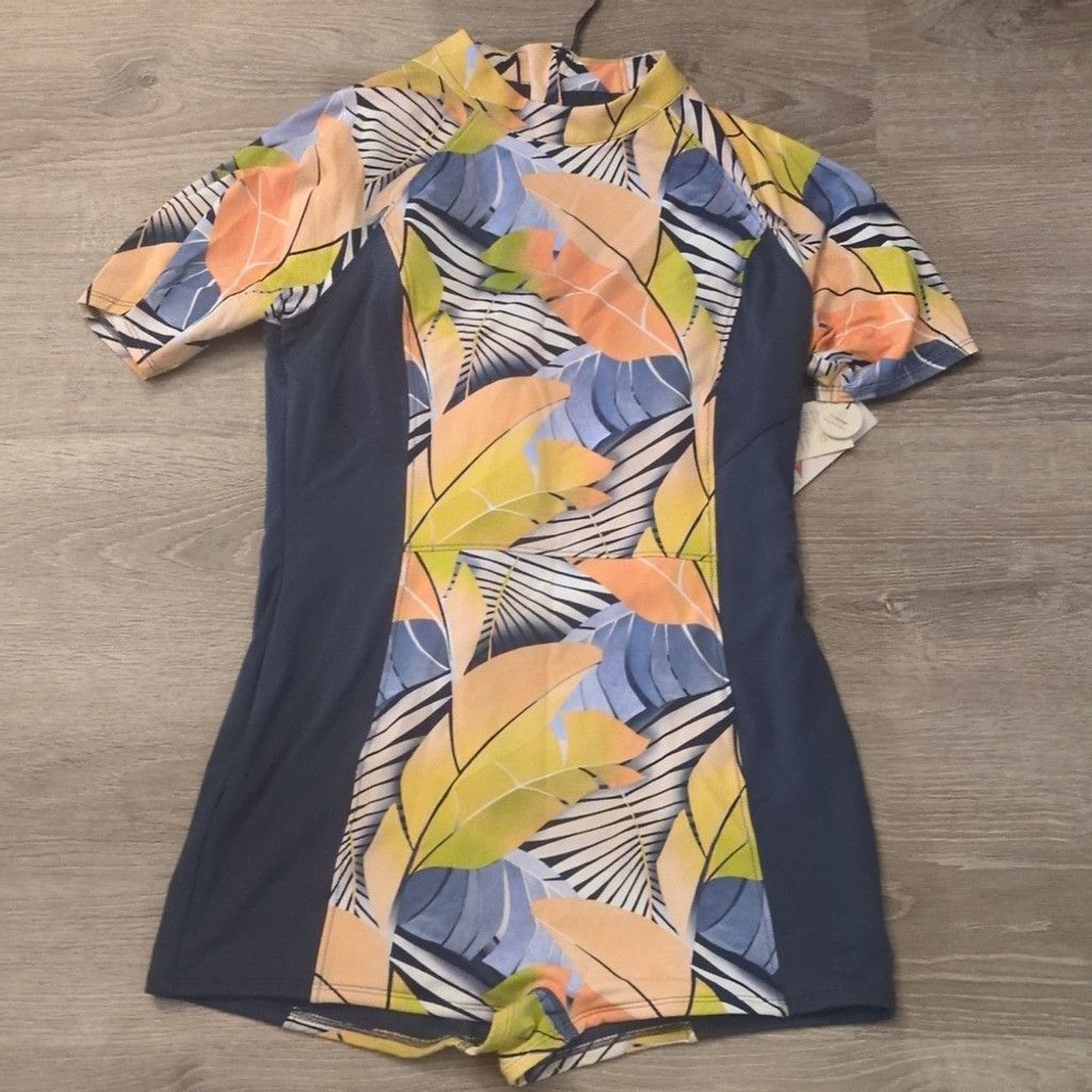 Other Calia desert Flora Peri dusk zip back paddle suit size 16 Size ONE SIZE - 2 Thumbnail