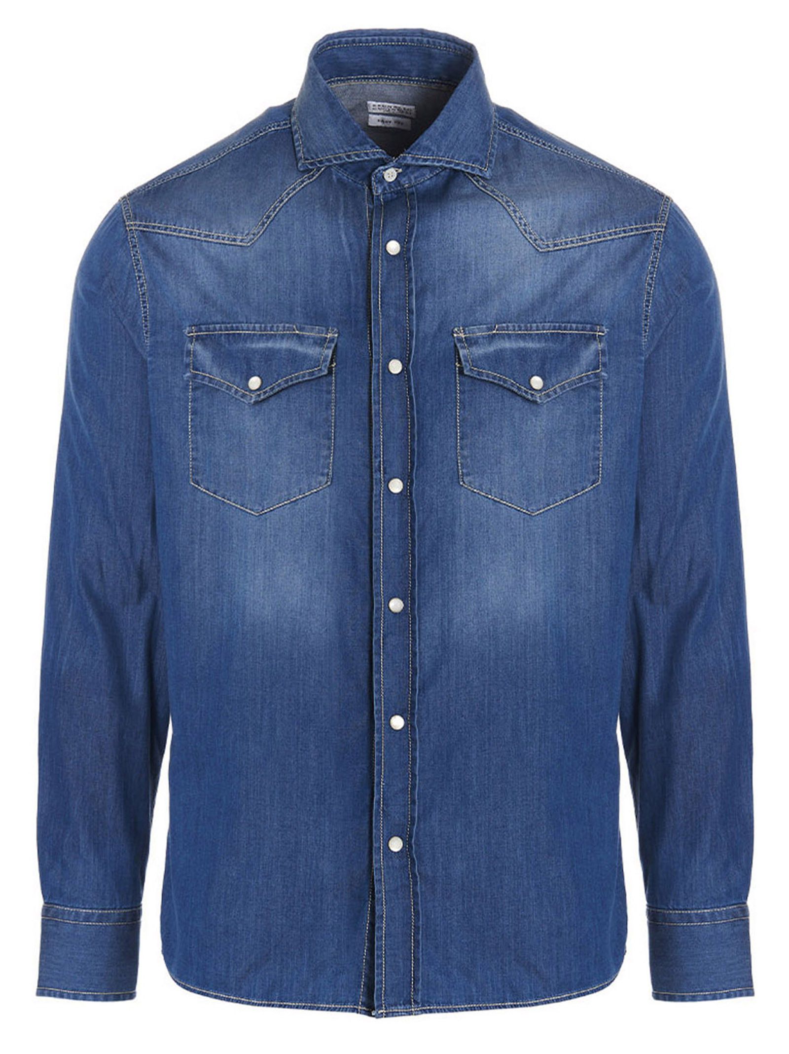 Brunello Cucinelli Texan Shirt Size US XXL / EU 58 / 5 - 1 Thumbnail