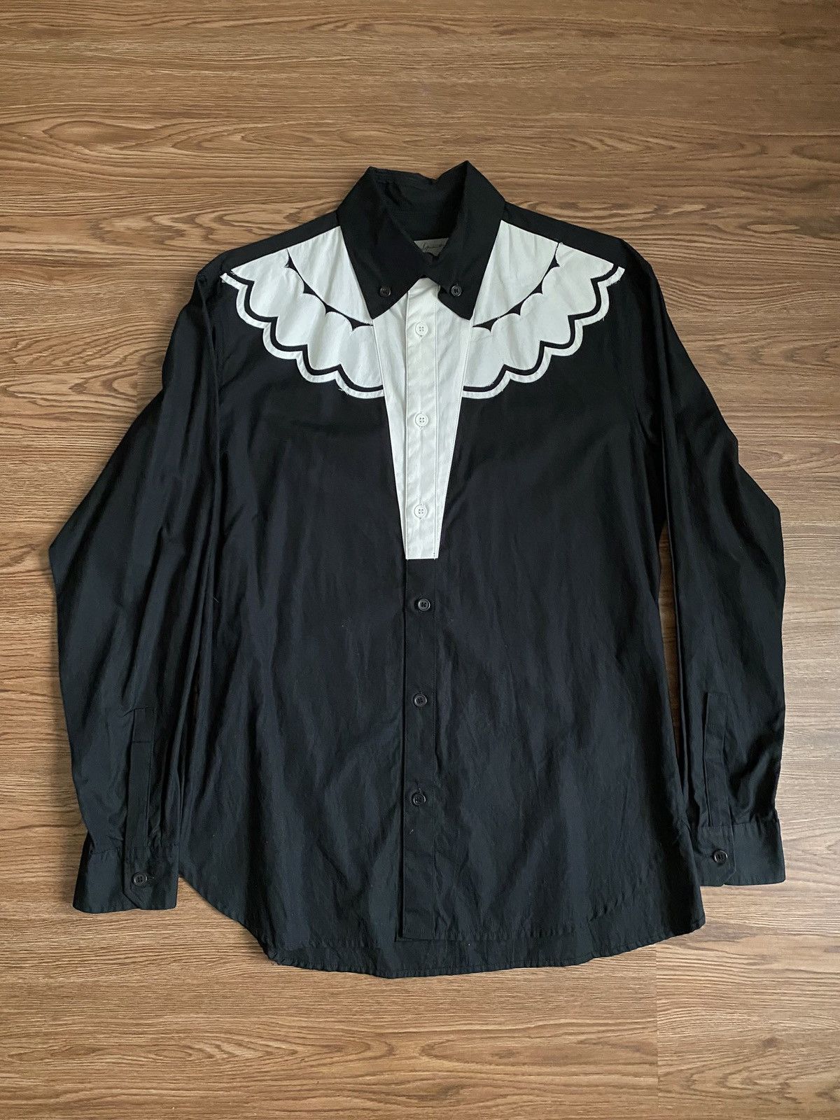 Yohji Yamamoto Yohji Yamamoto Pour Homme Wings Patch Shirt AW13 Look22 Size US M / EU 48-50 / 2 - 1 Thumbnail