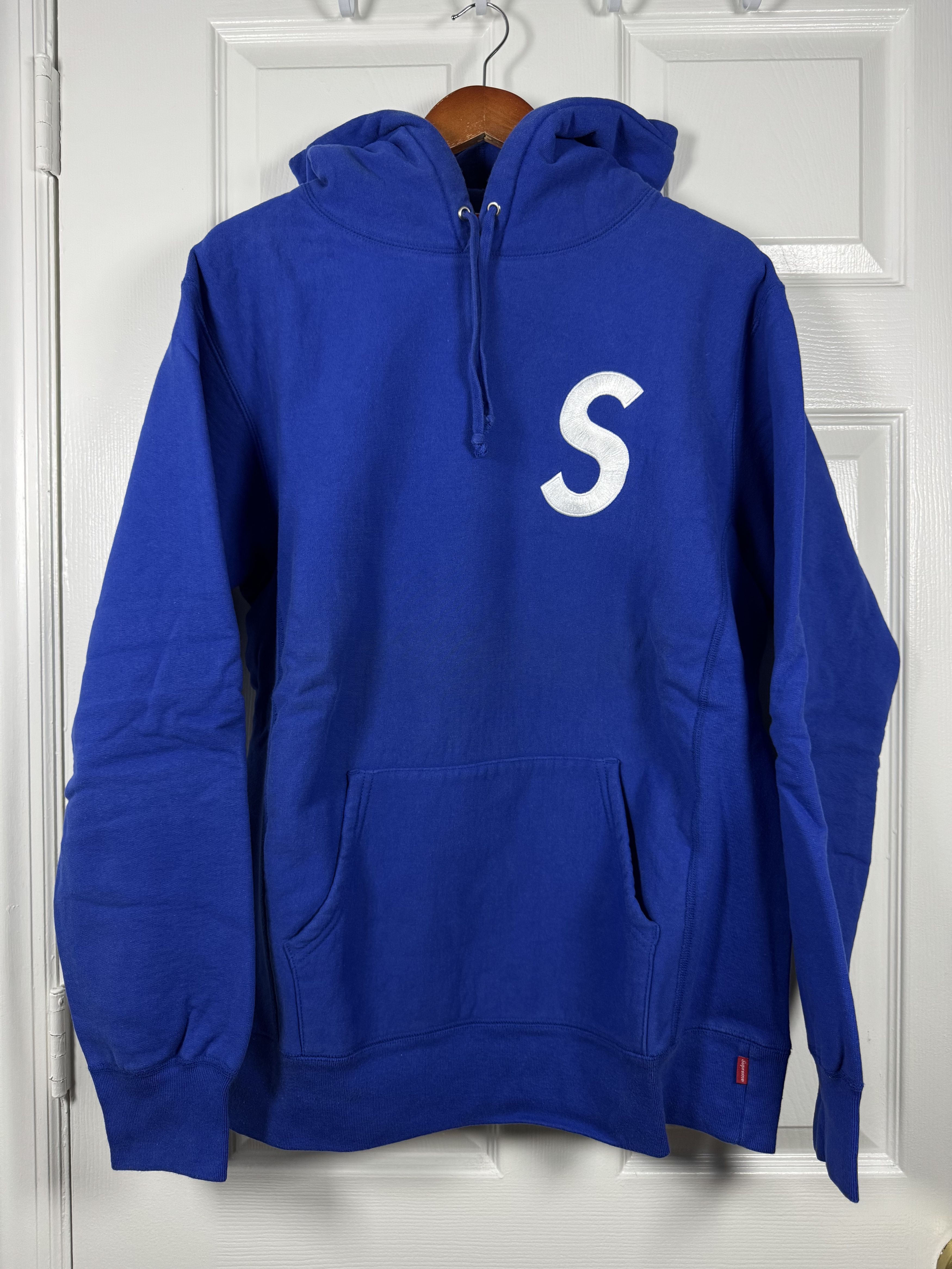 Supreme S Logo Hooded Sweatshirt Royal Blue Large Size US L / EU 52-54 / 3 - 1 Thumbnail