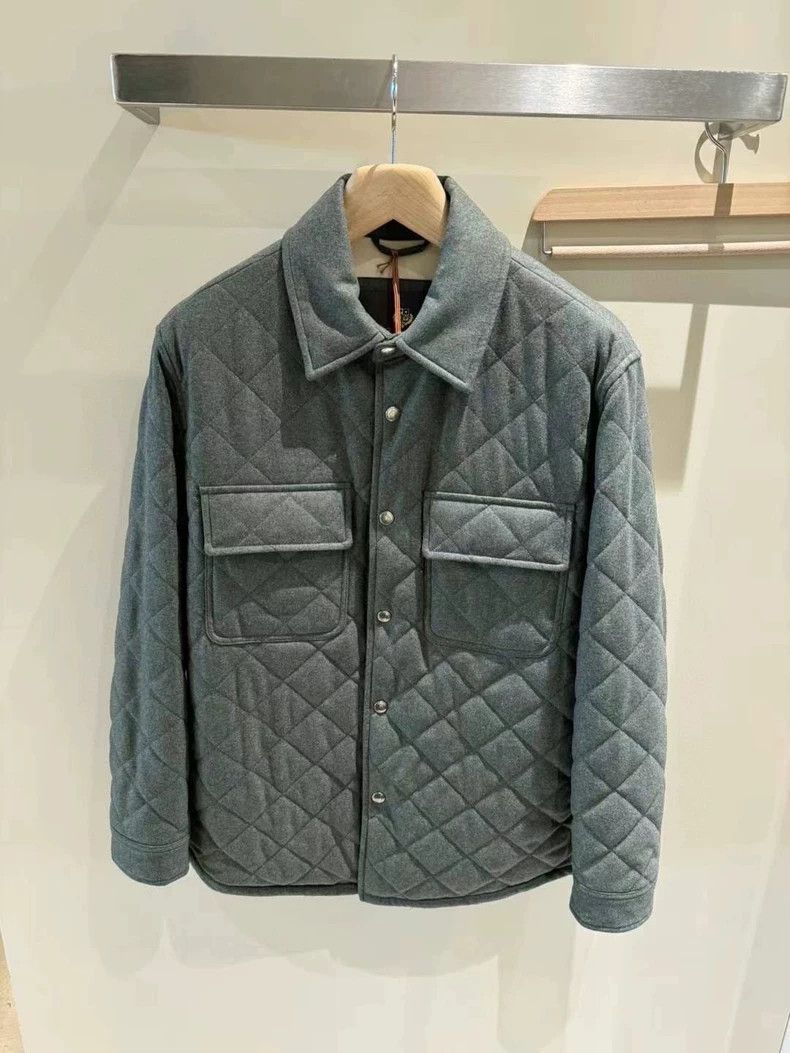 Loro Piana LORO PIANA Men's collarless casual jacket coat Size US S / EU 44-46 / 1 - 1 Thumbnail