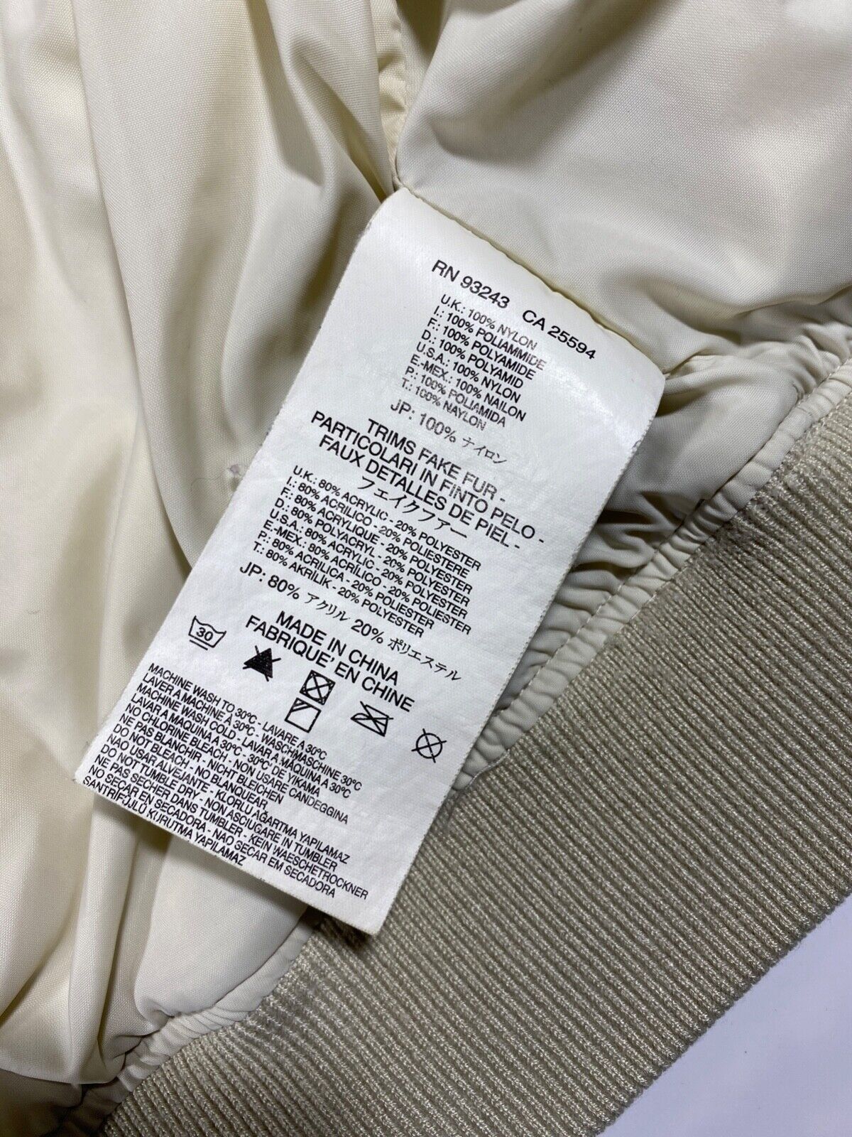 Diesel Diesel Jacket Down Women’s Ivory Bomber Size L Size L / US 10 / IT 46 - 8 Thumbnail