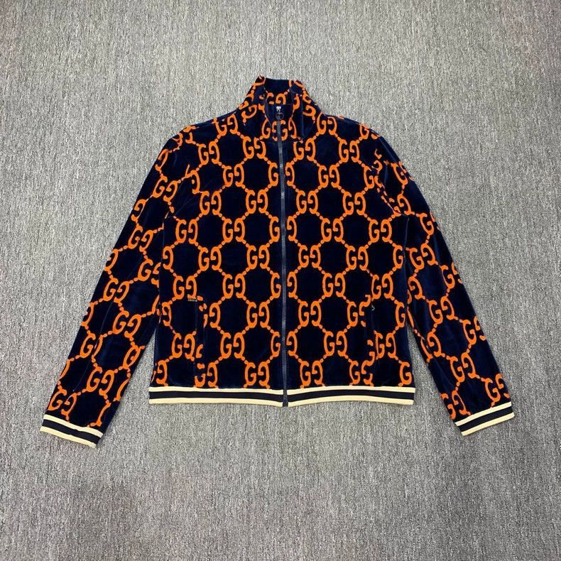 Gucci Gucci Blue Orange Velvet Jacket-2505 Size XL / US 12-14 / IT 48-50 - 2 Thumbnail
