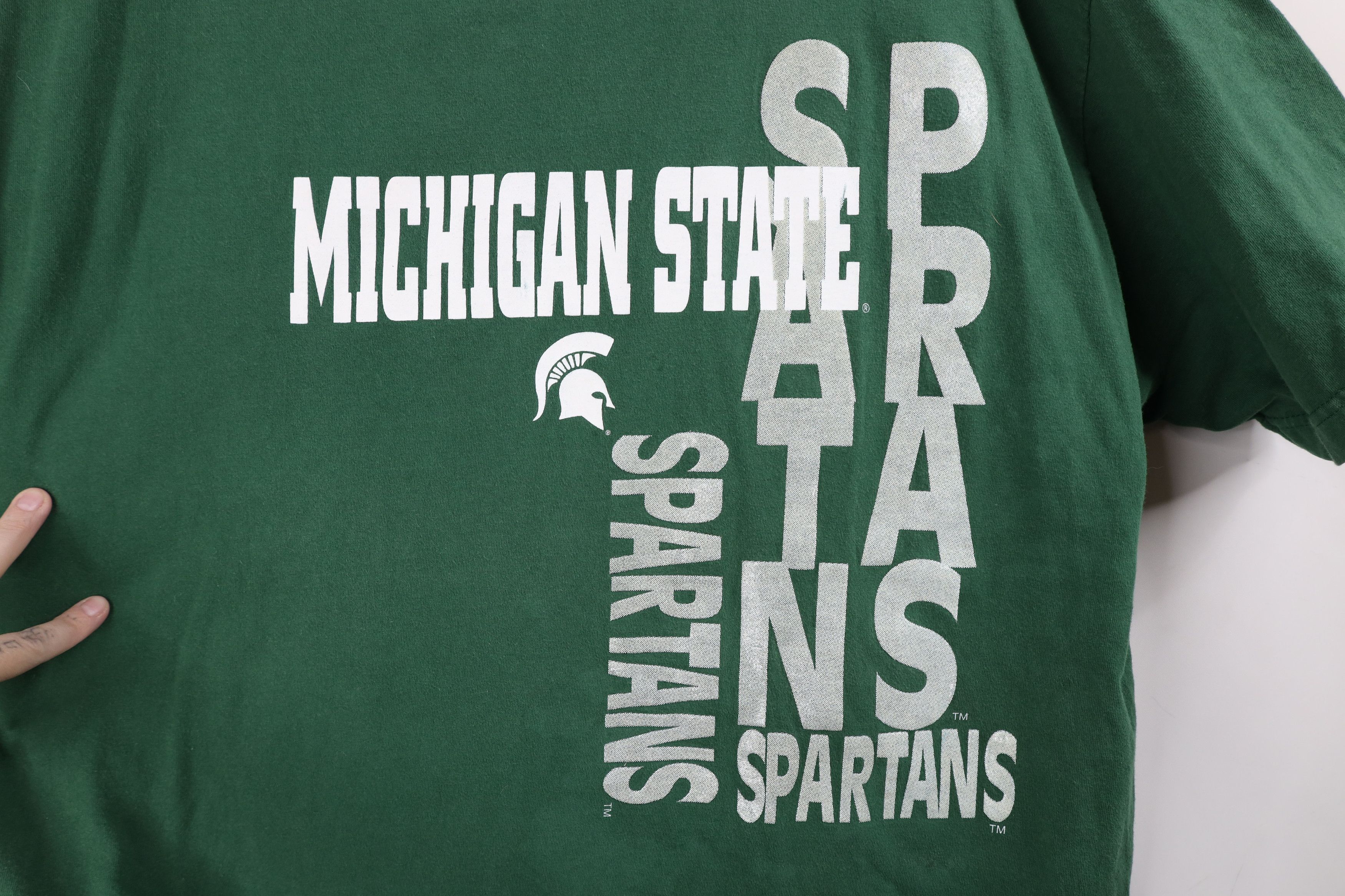 Starter Vintage 90s Starter Michigan State University Baggy T-Shirt Size US XL / EU 56 / 4 - 5 Thumbnail