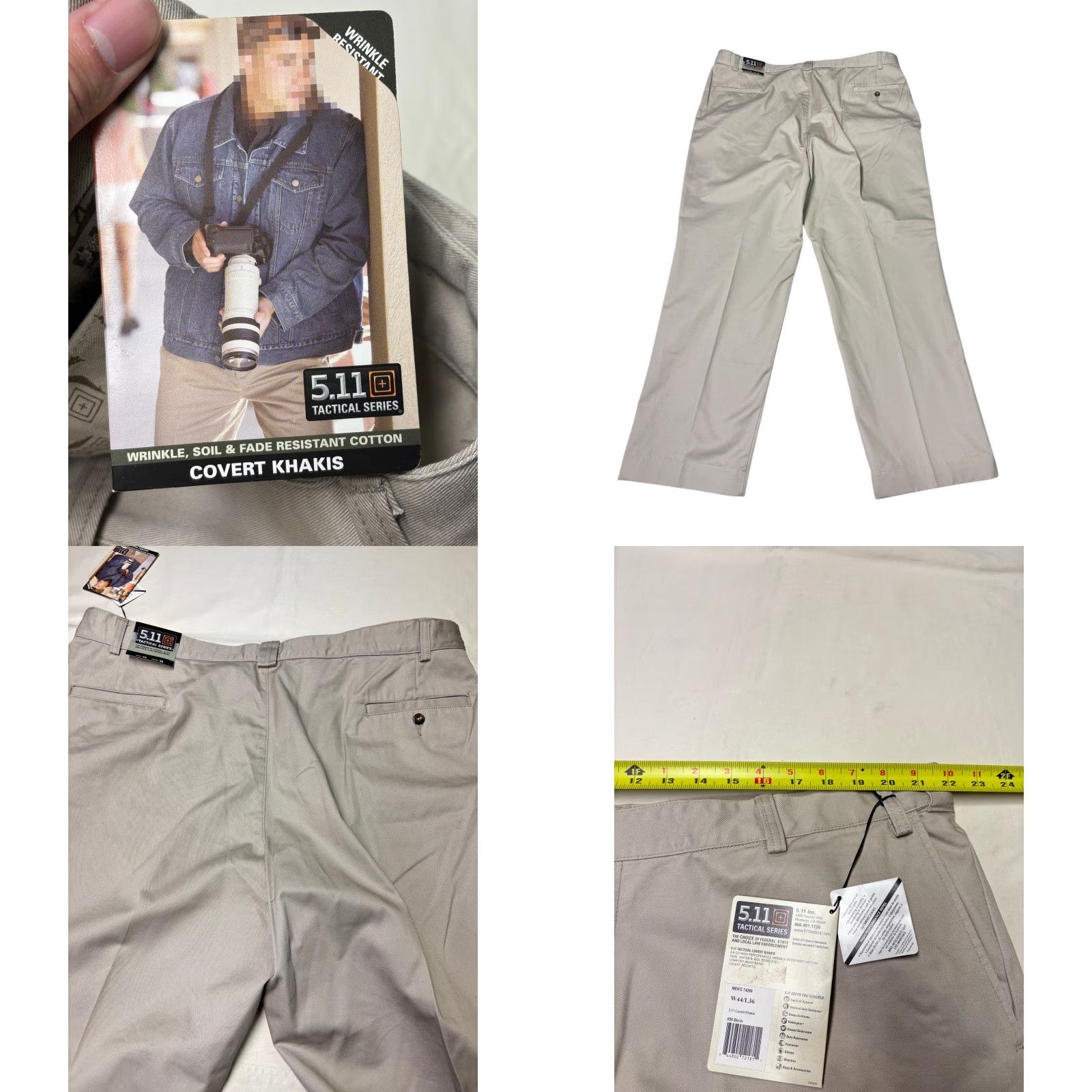 Vintage 5.11 Tactical Series Covert Khakis Pants 5-Pocket Design Regular 44x36 Khaki Beige Men Size US 44 / EU 60 - 8 Thumbnail
