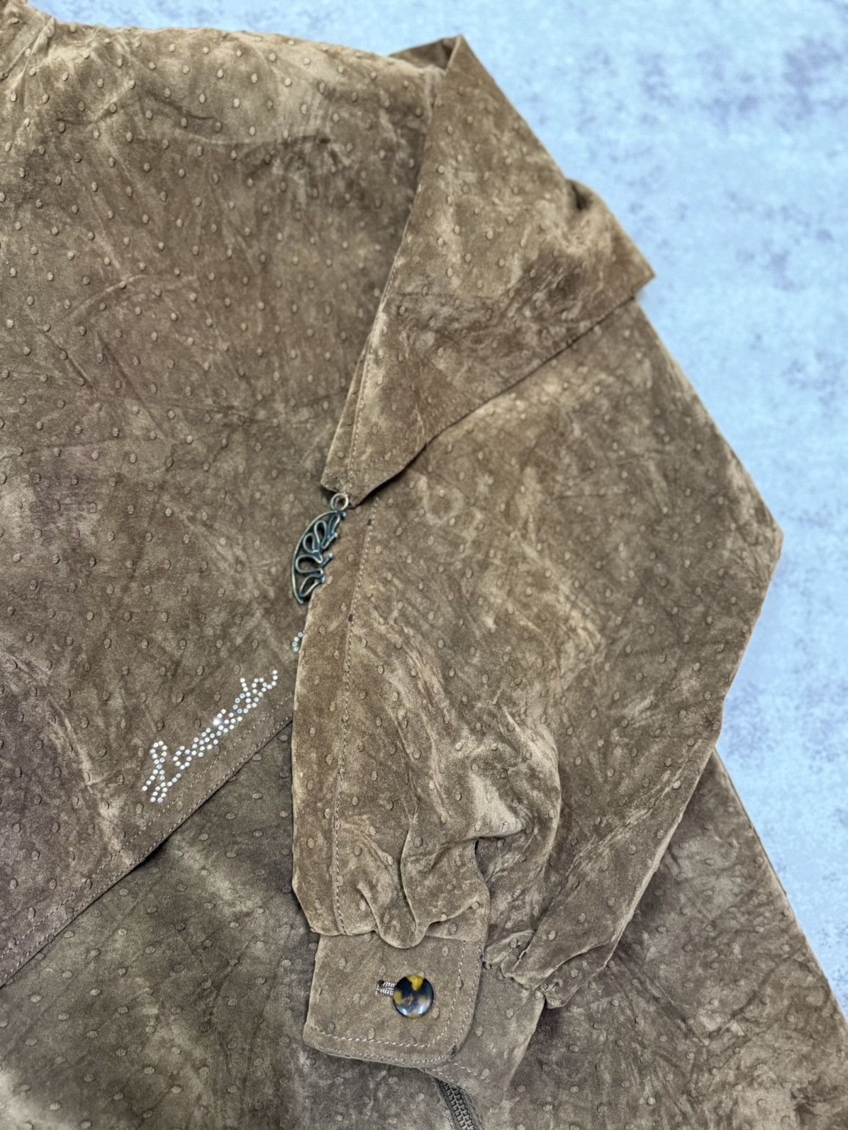 Vintage La Moda Goji Suede Brown Fancy Cloaks Size ONE SIZE - 7 Thumbnail