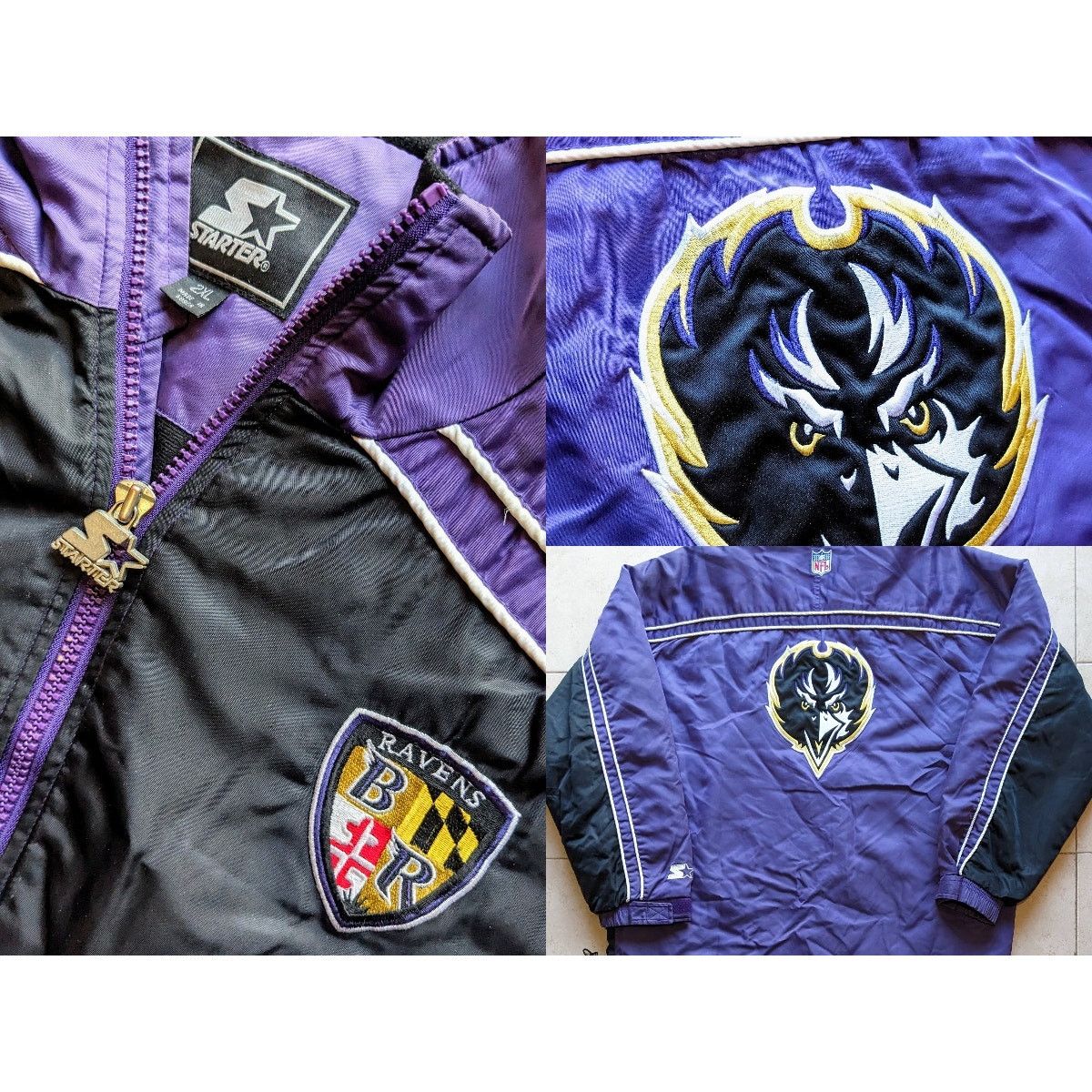 NFL × Starter Baltimore Ravens 90s STARTER puffer Logos 2XL NFL vintage Size US XXL / EU 58 / 5 - 1 Thumbnail