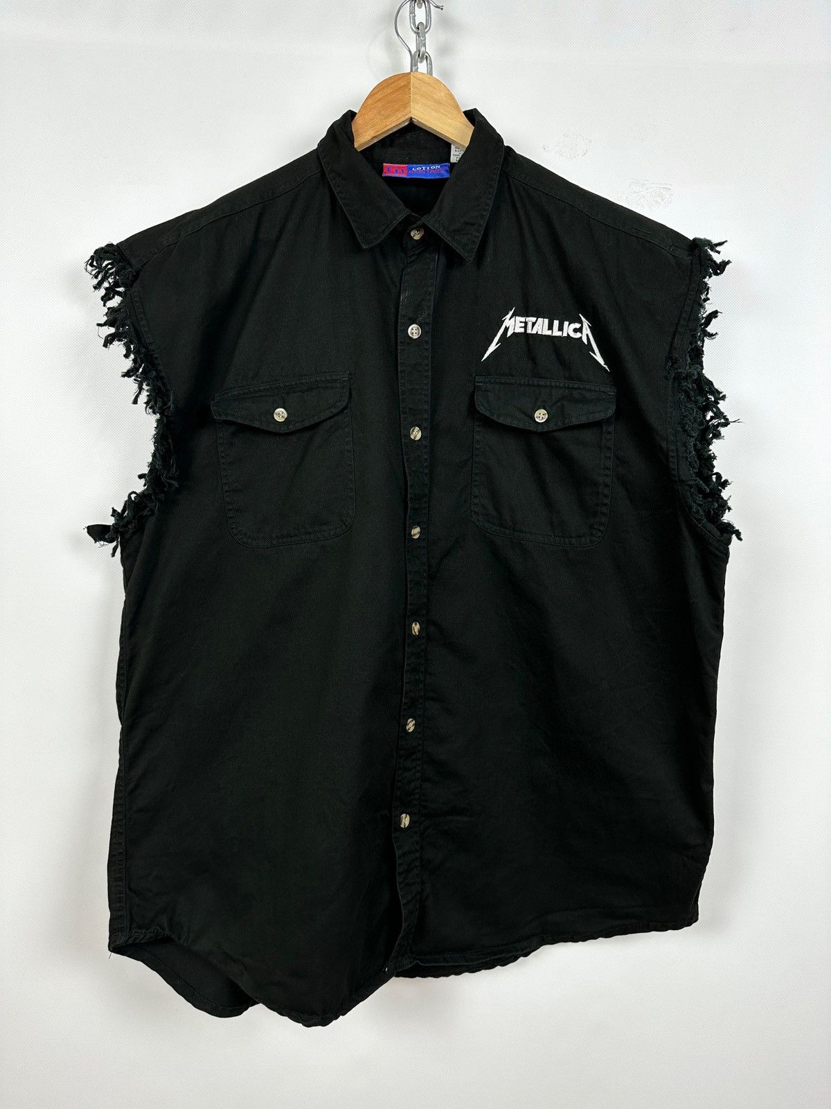 Band Tees Vintage Metallica Pushead Button Up Short Sleeve Shirt Size US XXL / EU 58 / 5 - 2 Thumbnail