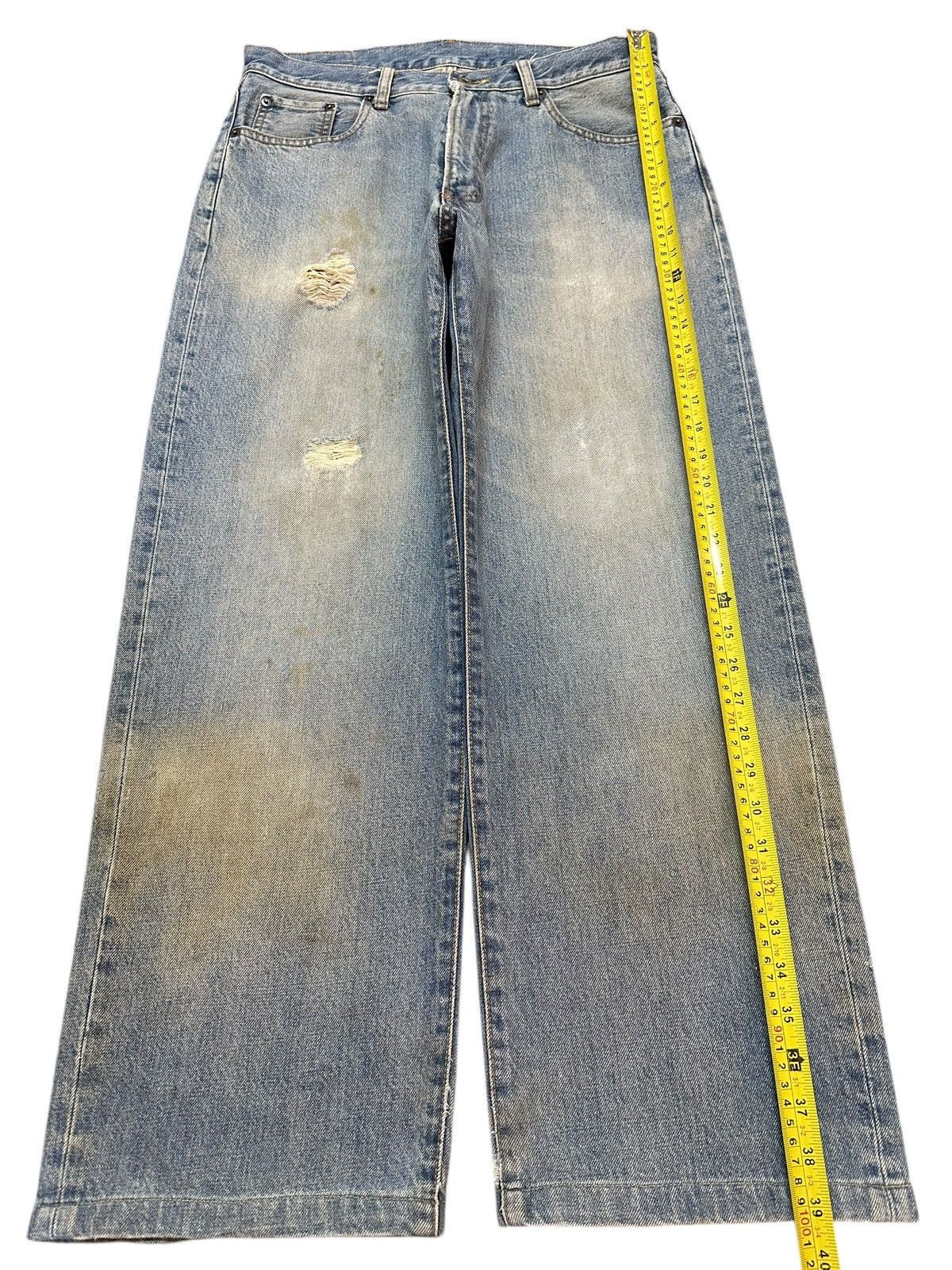 Japanese Brand Vintage Japanese Brand Faded Mud Wash Distress Baggy Jeans Size US 32 / EU 48 - 12 Thumbnail