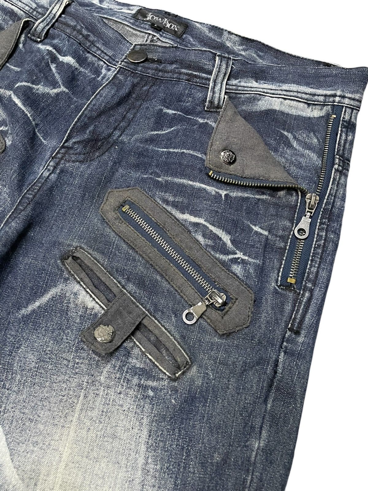 Hysteric Glamour × LOWBOX Lowbox Japan Claw Mark Whiskers Flared Jeans Size US 34 / EU 50 - 10 Thumbnail
