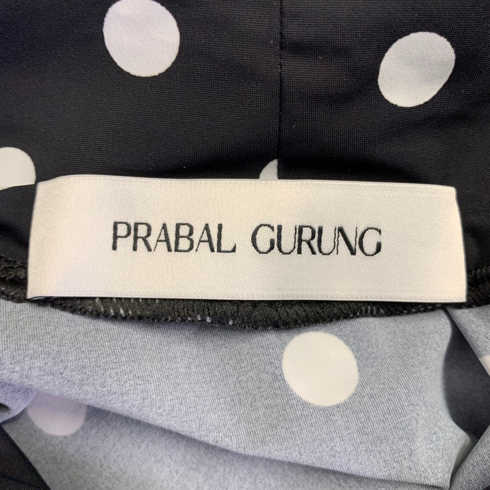 Prabal Gurung M Black White Lycra Polka Dot Bodysuit Dress Top Size M / US 6-8 / IT 42-44 - 6 Thumbnail