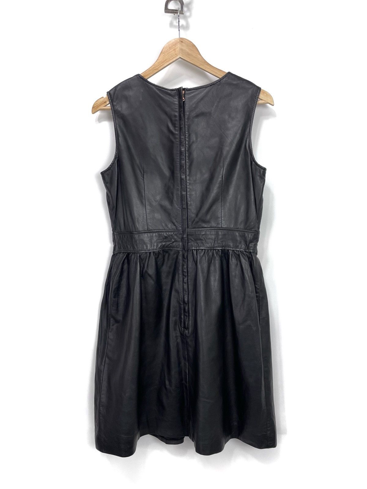 RED Valentino RED Valentino Lambskin Leather Sleeveless Bow Dress – IT 46 Size L / US 10 / IT 46 - 6 Thumbnail