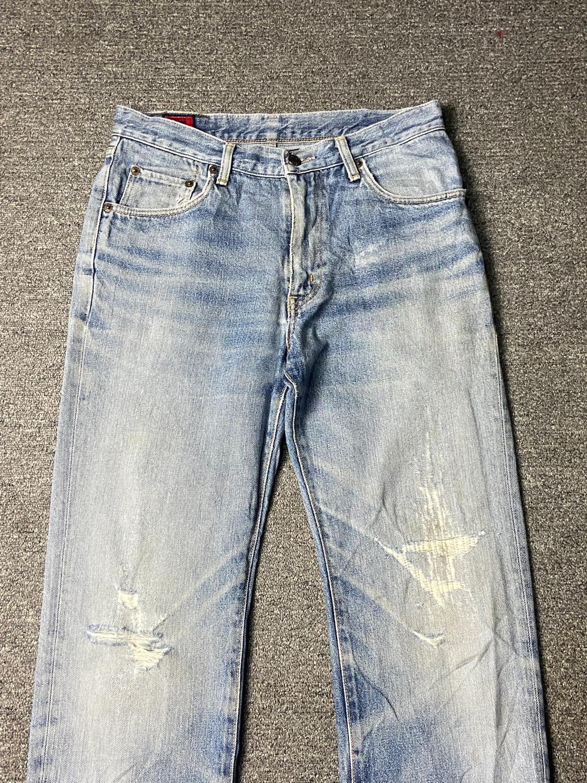 Edwin EDWIN 503 Regular Fit Ripped Denim Jeans (141) Size US 31 - 9 Thumbnail