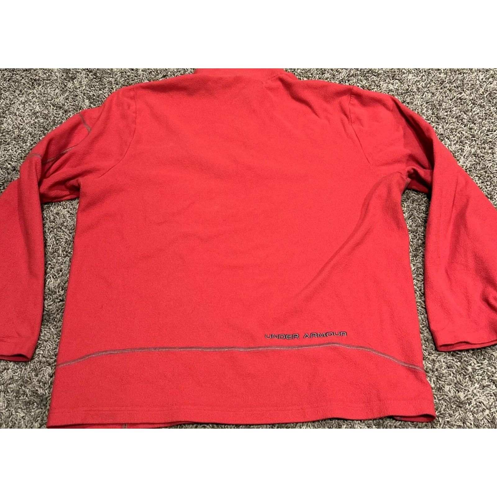 Under Armour Under Armour Men’s M Red Polyester Fleece 1/4 Zip Pullover Sweatshirt Regular Size Red Logo 1/4 Zip Gym & Training Mens Size US M / EU 48-50 / 2 - 3 Thumbnail
