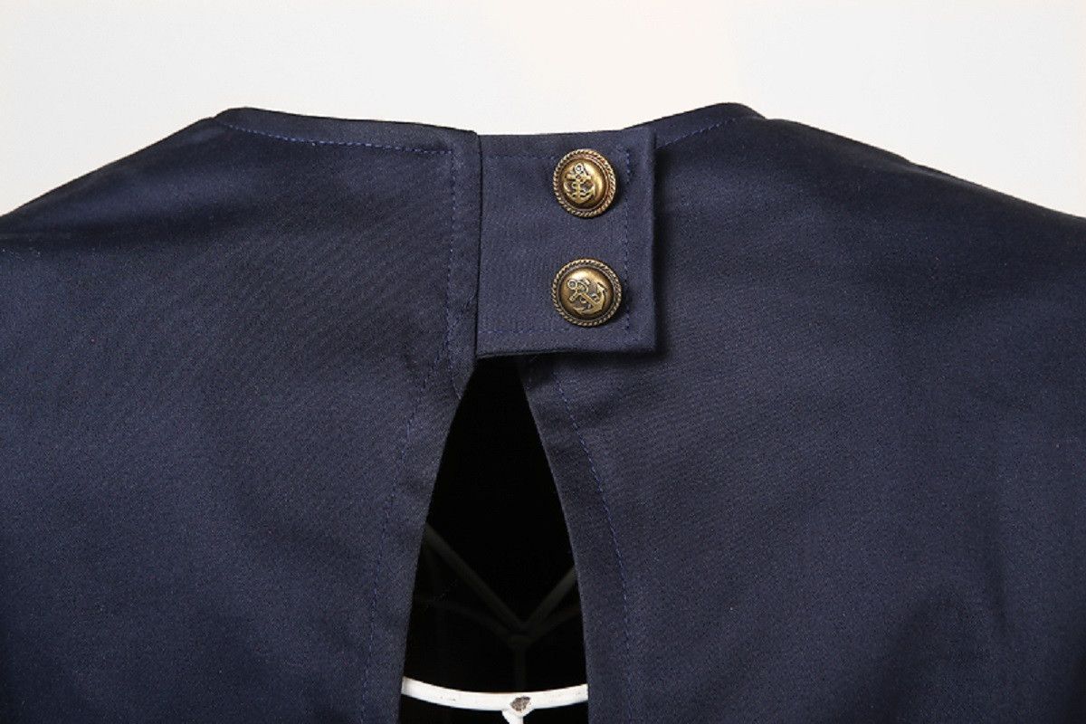 Other Vintage inspired navy blue dresses half sleeves pencil Size XL / US 12-14 / IT 48-50 - 4 Thumbnail