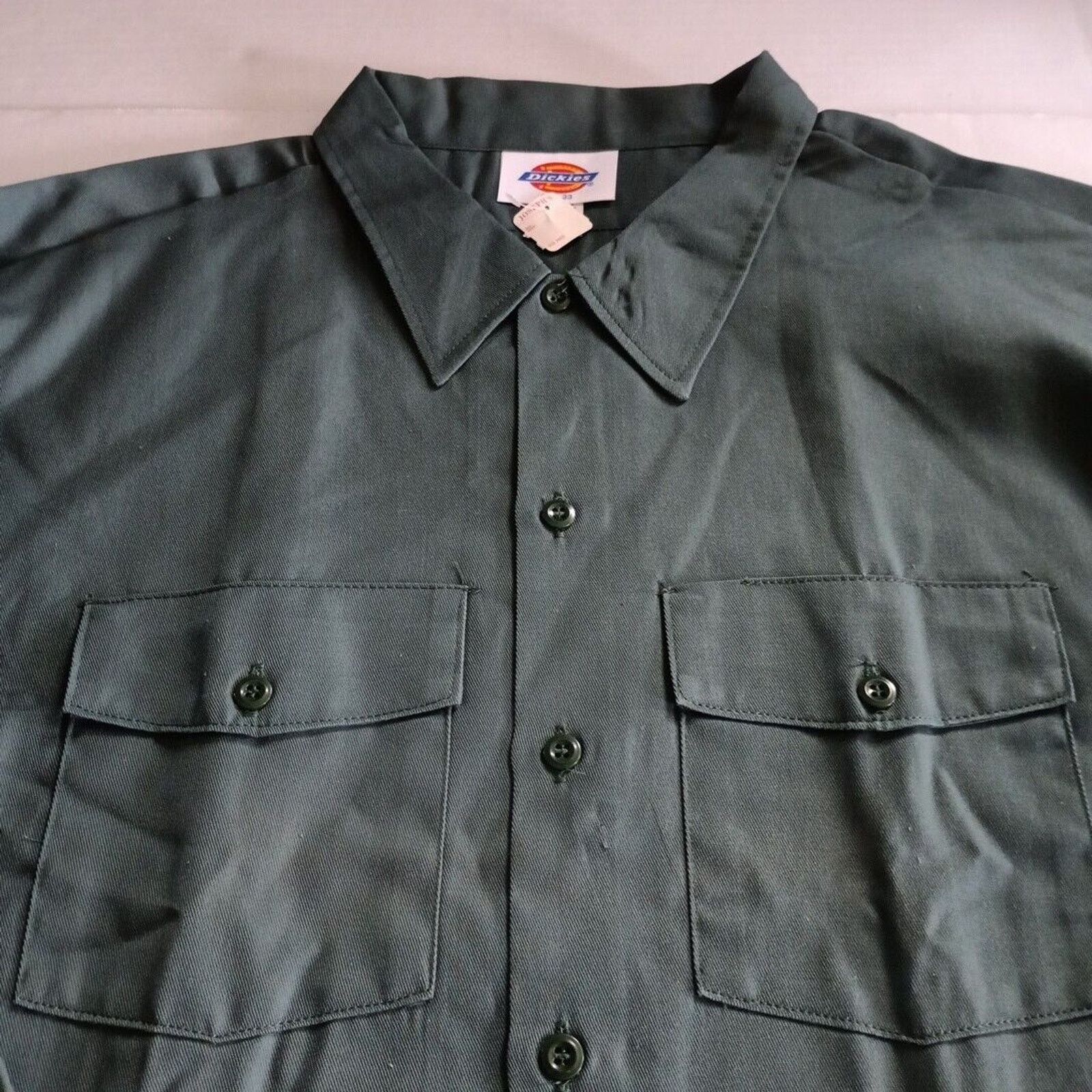 Dickies Vintage Dickies Mens Shirt 20-20 1/2 x 33 Green Button Up Size US XXL / EU 58 / 5 - 3 Thumbnail