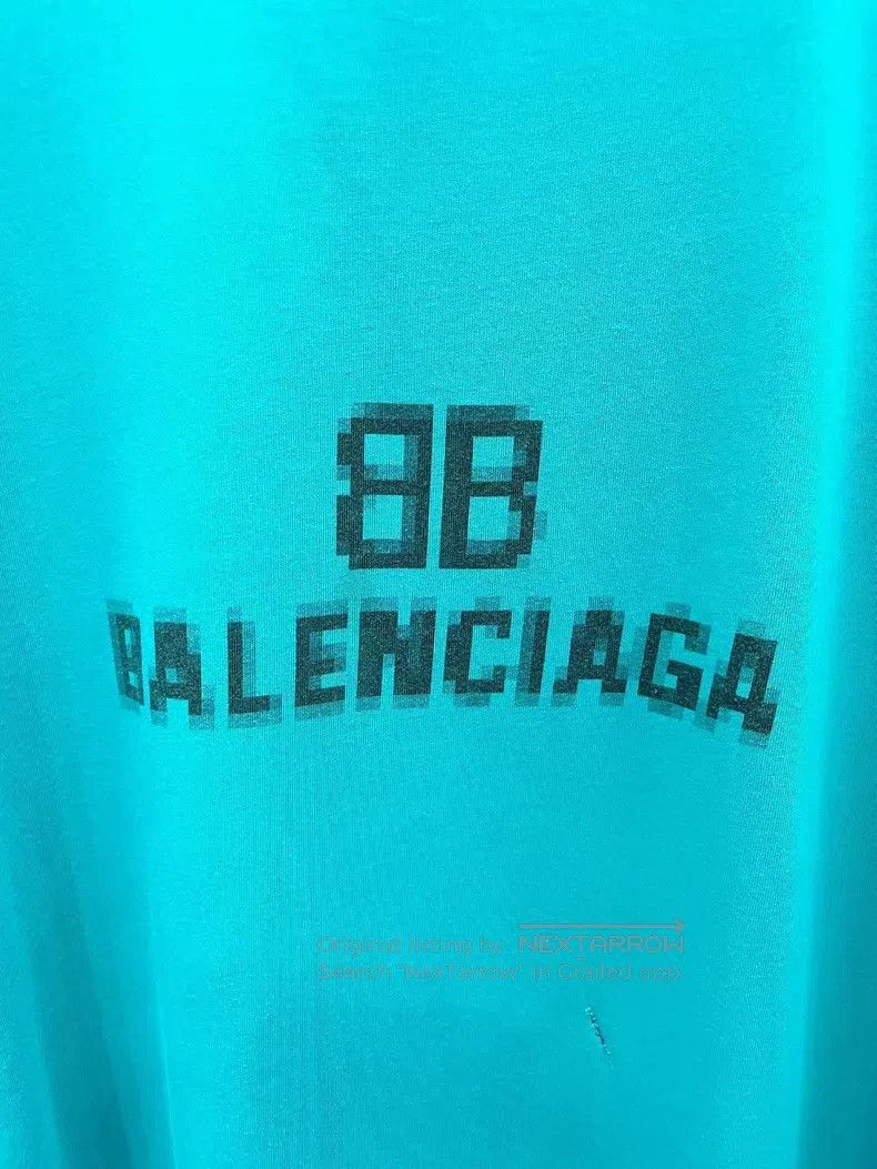 Balenciaga Balenciaga Mosaic Blurred Logo BB Letter Short Sleeve Size US S / EU 44-46 / 1 - 4 Thumbnail