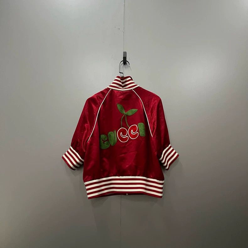 Gucci Gucci GG cherry embroidered jacket 2502-Nextarrow Size S / US 4 / IT 40 - 2 Thumbnail
