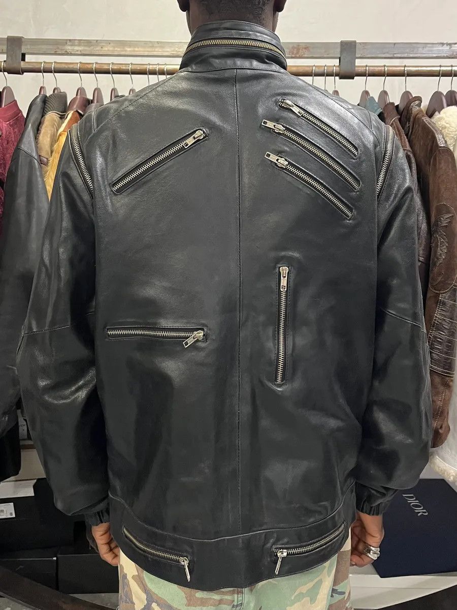Vintage 2000s Archive Multi Zips with Detachable Arms Black Biker Jacket Size US M / EU 48-50 / 2 - 3 Thumbnail