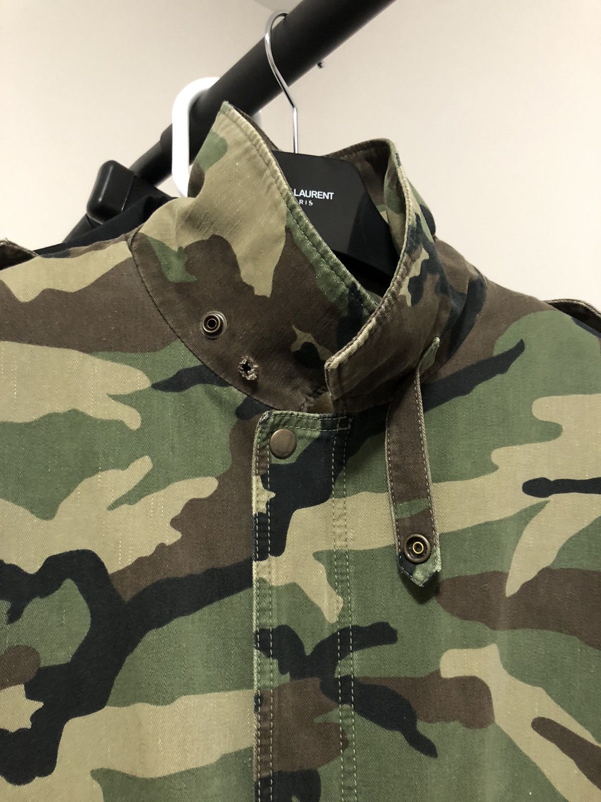 Anthony Vaccarello Saint Laurent Paris FW19 Sherling Camo Bomber Size US XL / EU 56 / 4 - 5 Thumbnail