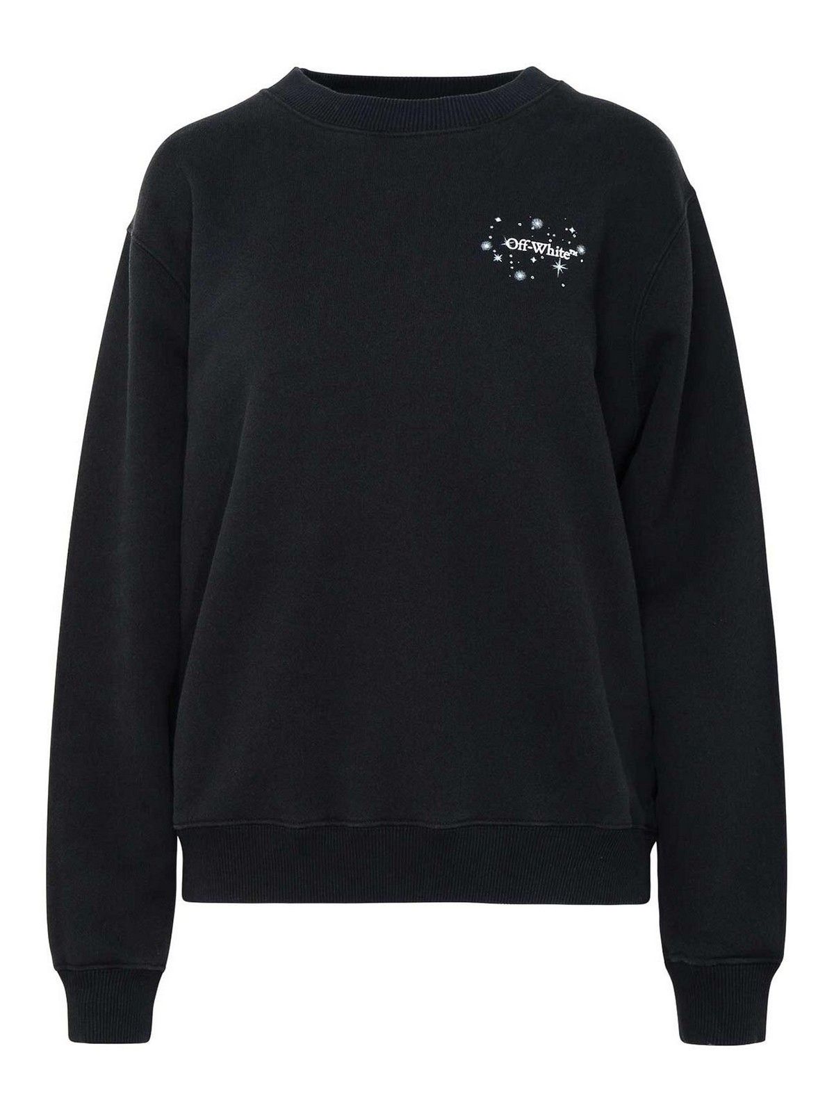Off-White o1gr1nt0425 Bling Stars Arrow Reg Crewneck Sweatshirt Black Size XS / US 0-2 / IT 36-38 - 1 Thumbnail