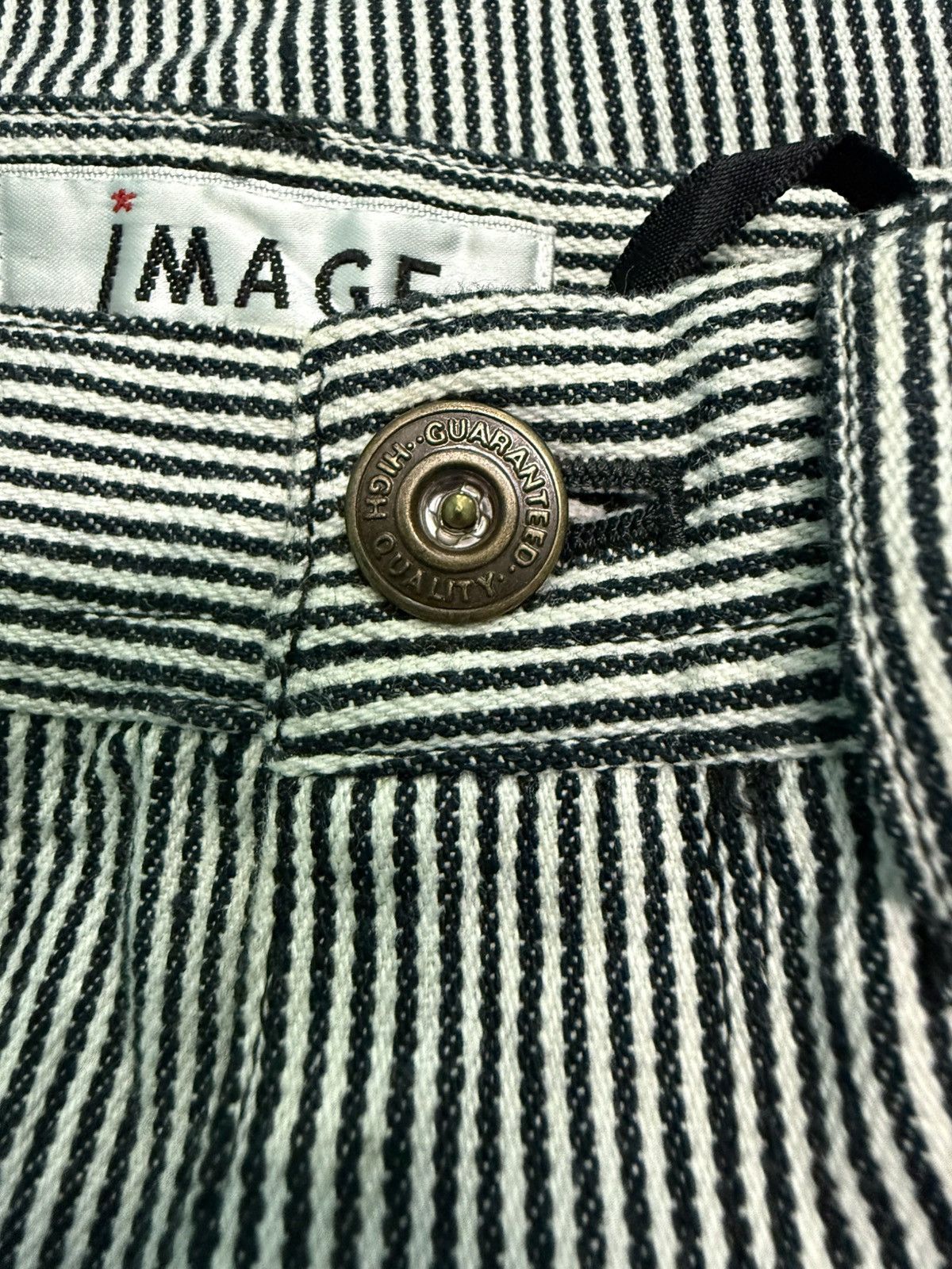 Japanese Brand RARE IMAGE HICKORY BONDAGE CARGO FLARE PANT Size 27" / US 4 / IT 40 - 10 Thumbnail