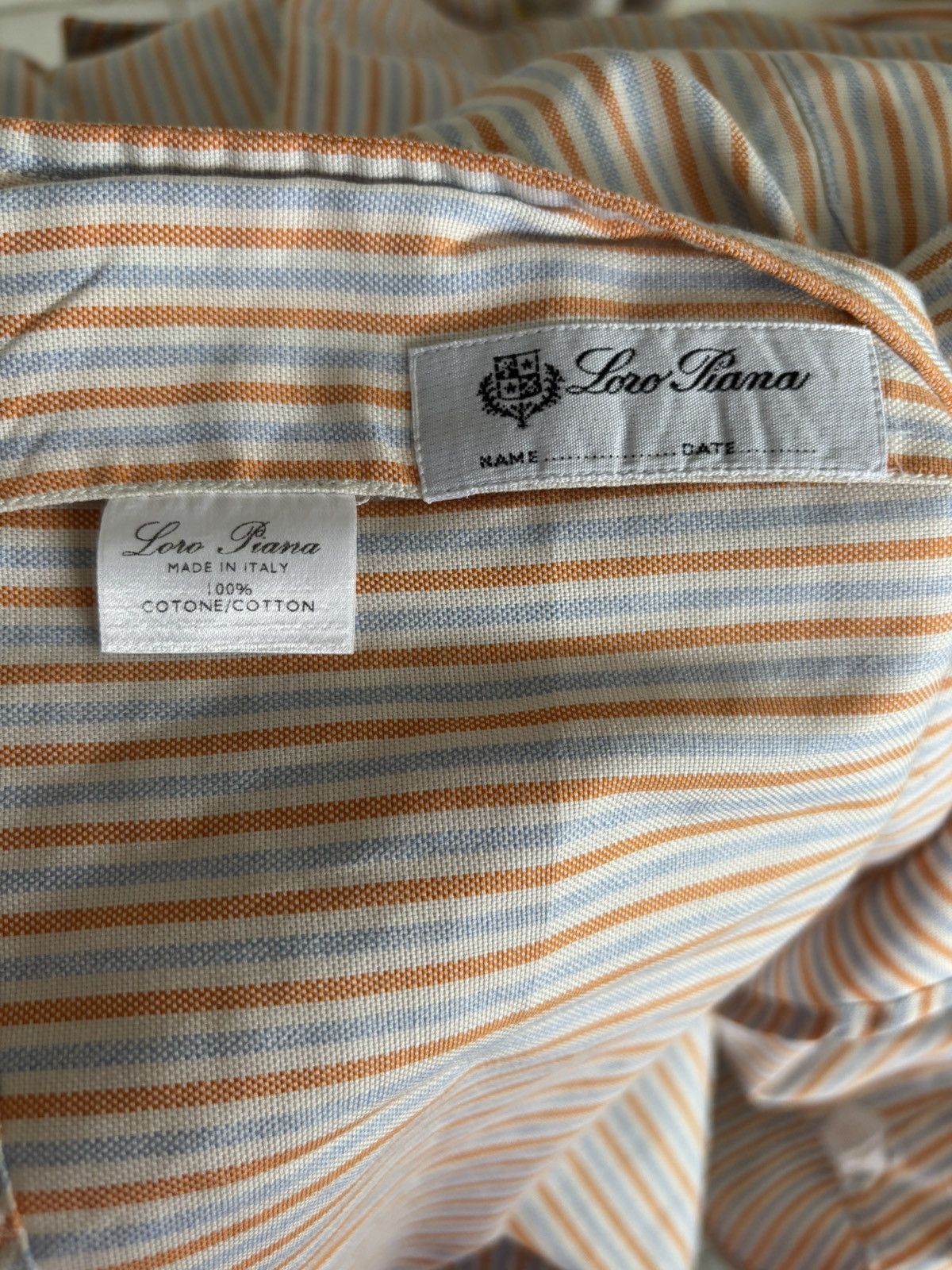 Loro Piana Striped Cotton Shirt Size US XL / EU 56 / 4 - 8 Thumbnail