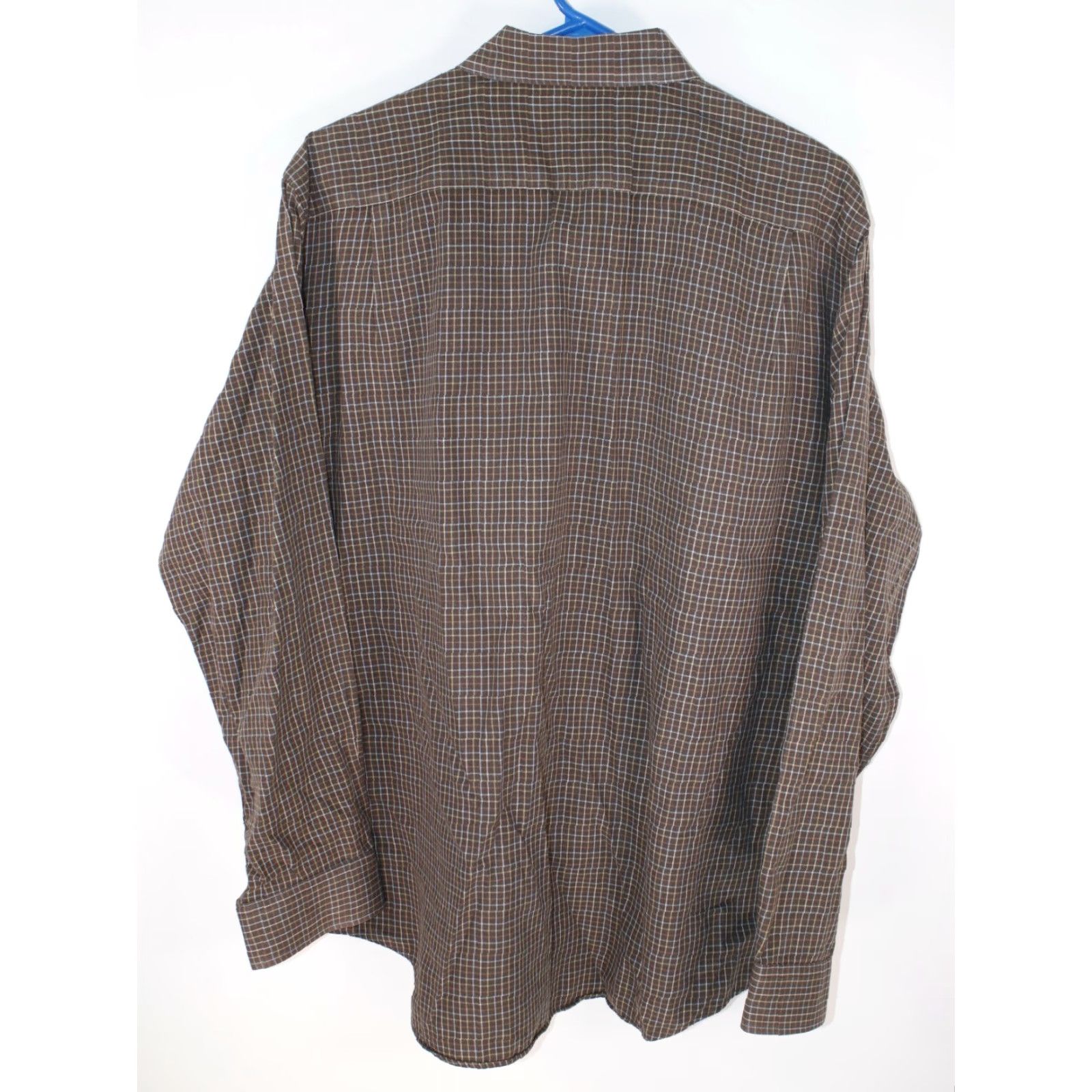 Merona Merona Shirt Adult XL Brown Check Cotton Button-Up Long Sleeve Mens Size US XL / EU 56 / 4 - 3 Thumbnail