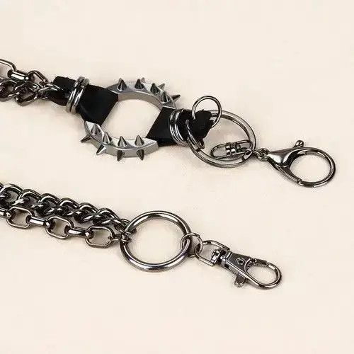VIBE Gun Balck Color Hip-hop Pants Belt Chains Size ONE SIZE - 6 Thumbnail