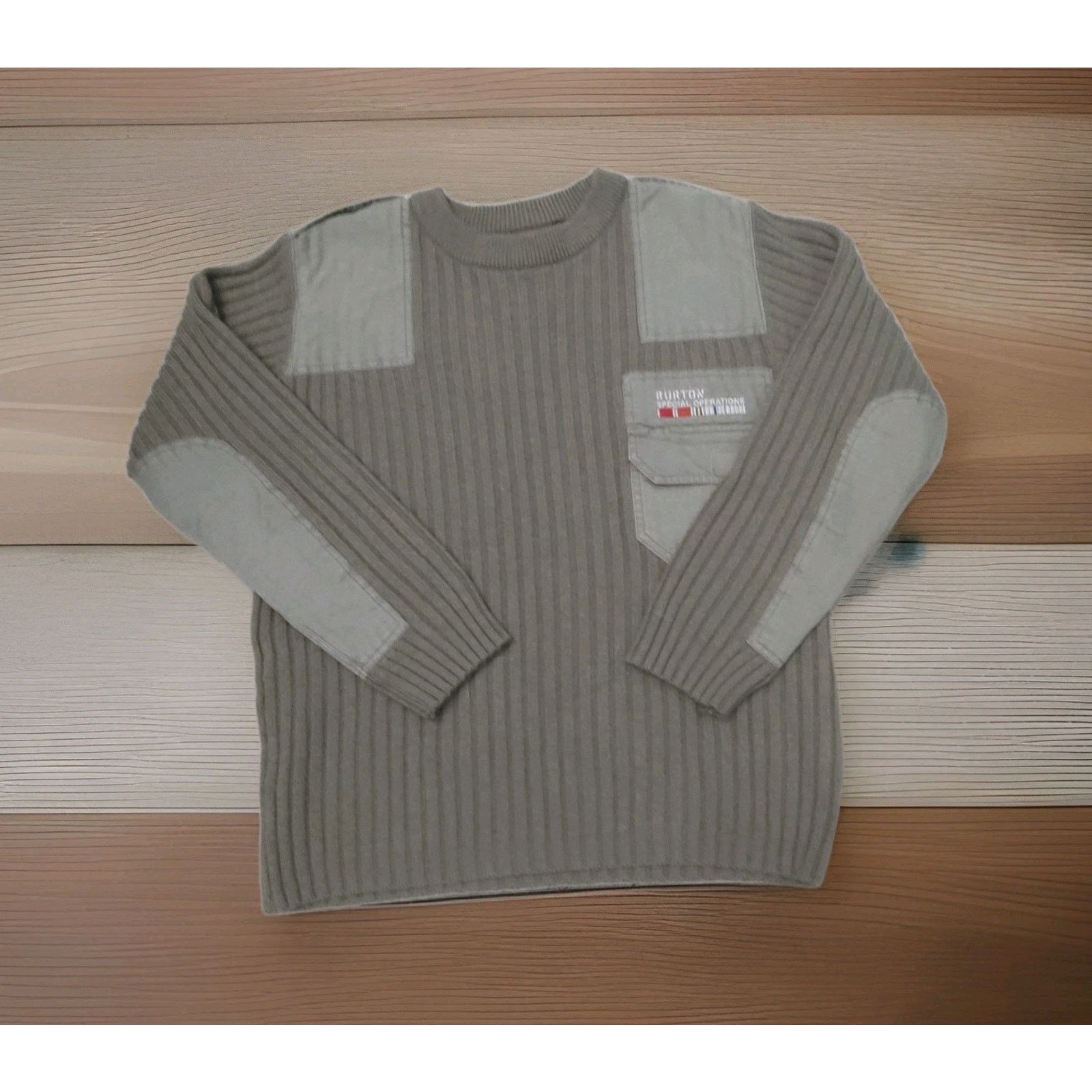 Burton Vintage Burton Sweater Ribbed Knit Wool Special Operations S Size US S / EU 44-46 / 1 - 2 Thumbnail