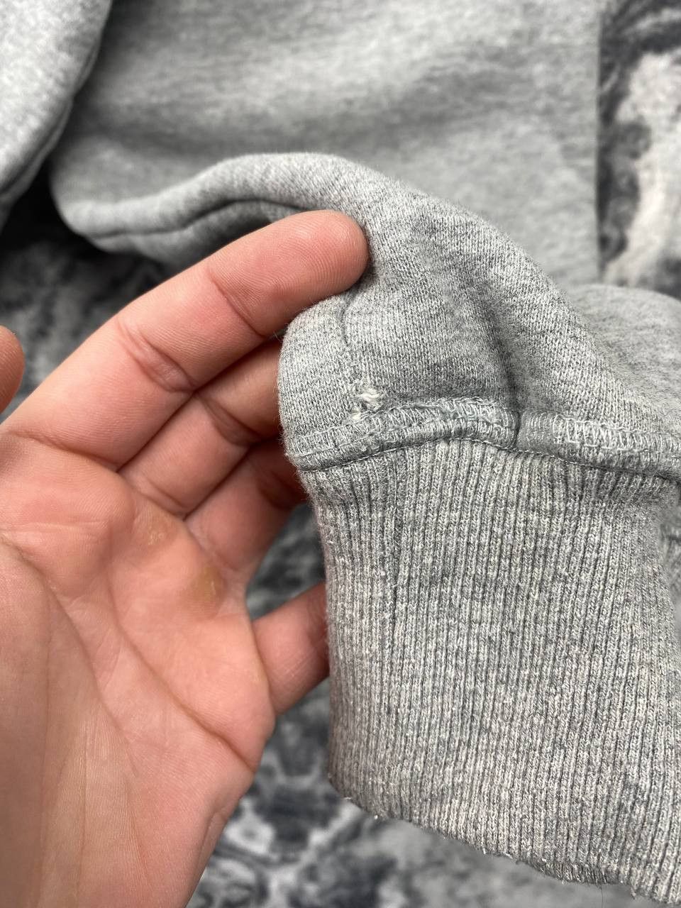 Corteiz Alcatraz Hoodie Big Logo Men Size L Gray