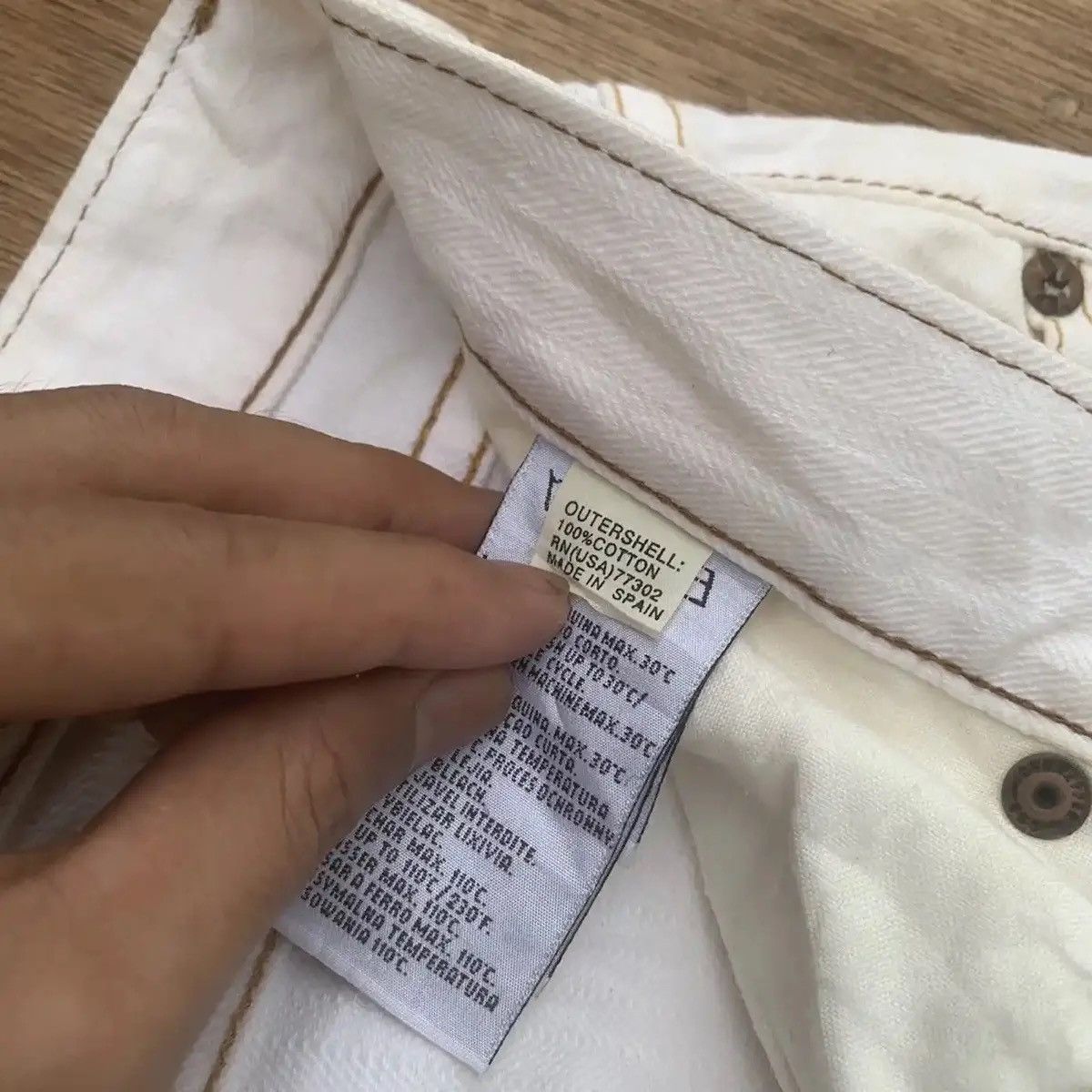 Vintage FLARES TROUSERS JEANS LOOSE FIT FADED PANTS MADE IN SPAIN Size US 31 - 10 Thumbnail