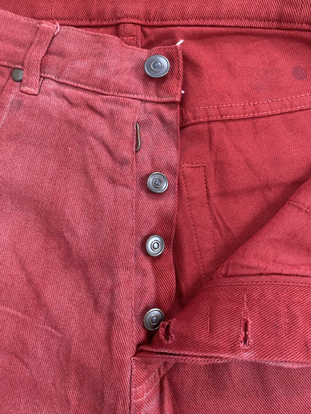 Maison Margiela Vintage Maison Martin Margiela Paris Red Denim Pants Luxury Size US 32 / EU 48 - 8 Thumbnail