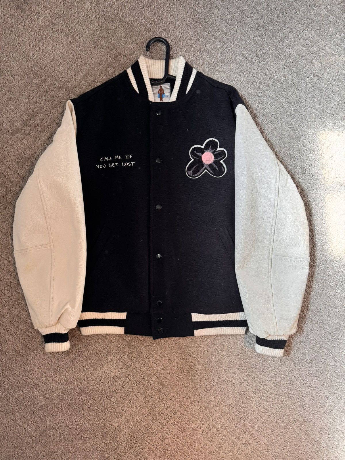 image of Golf Le Fleur x Golf Wang “Call Me If You Get Lost” Leatherman Jacket in Black, Men's (Size Medium)