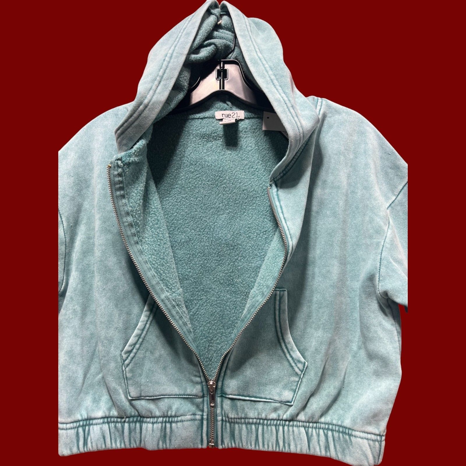 rue21 Rue 21 - Women's Long Sleeve Hooded Sweatshirt - Green - Med Size M / US 6-8 / IT 42-44 - 11 Thumbnail
